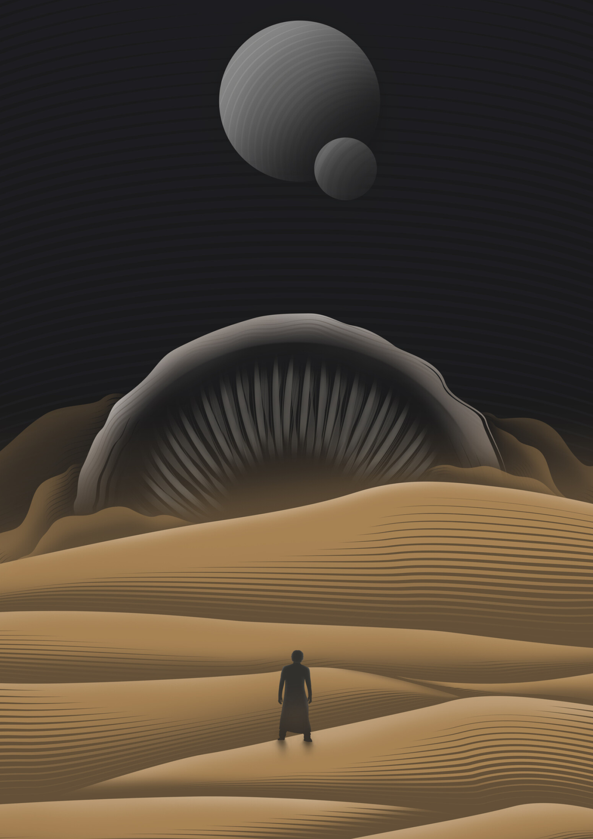 Artwork, Planet Dune Wallpaper, 1920x2720 HD Phone