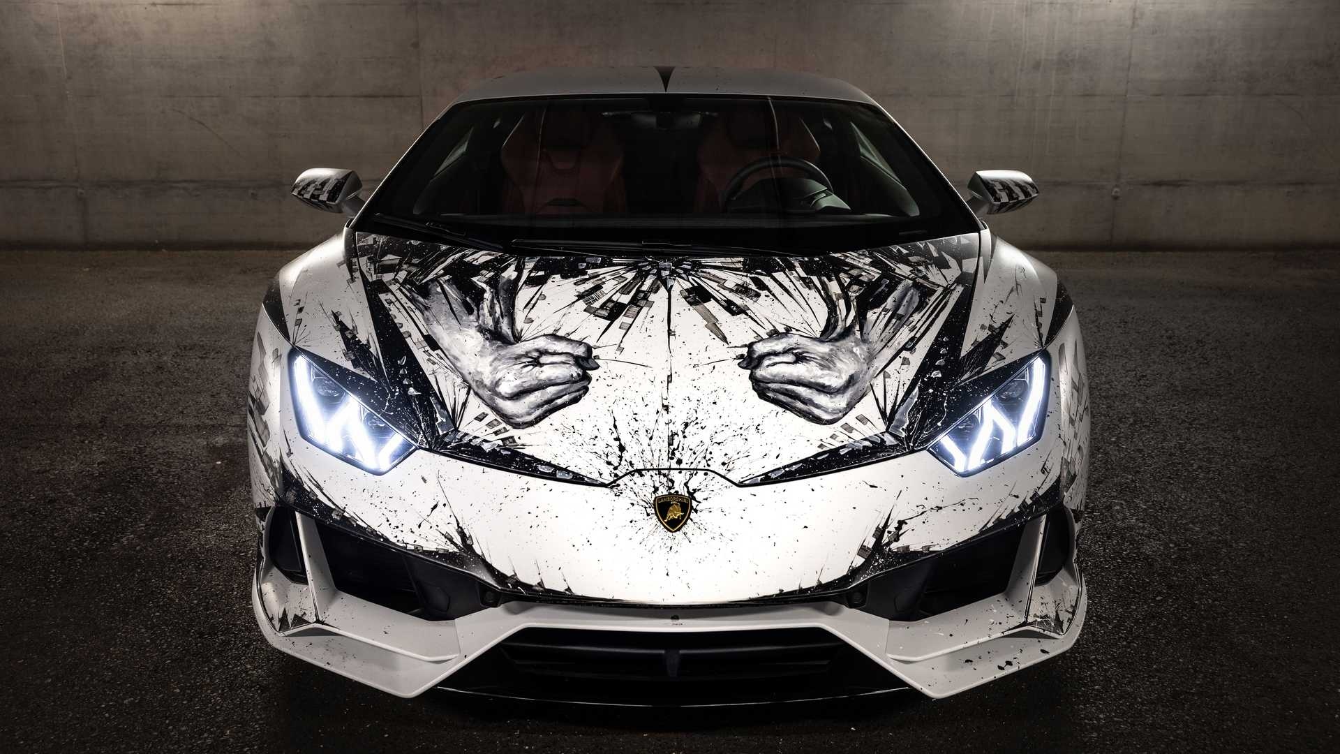 Minotaur Mural, Lamborghini Huracan Wallpaper, 1920x1080 Full HD Desktop