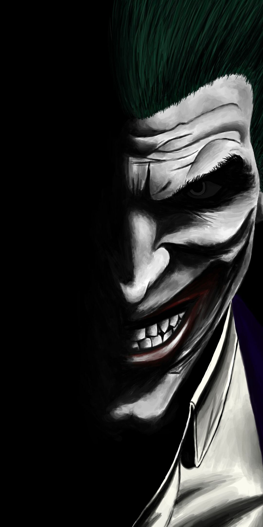 DC Villain, Joker's menace, Sinister art, Comic book infamy, 1080x2160 HD Phone