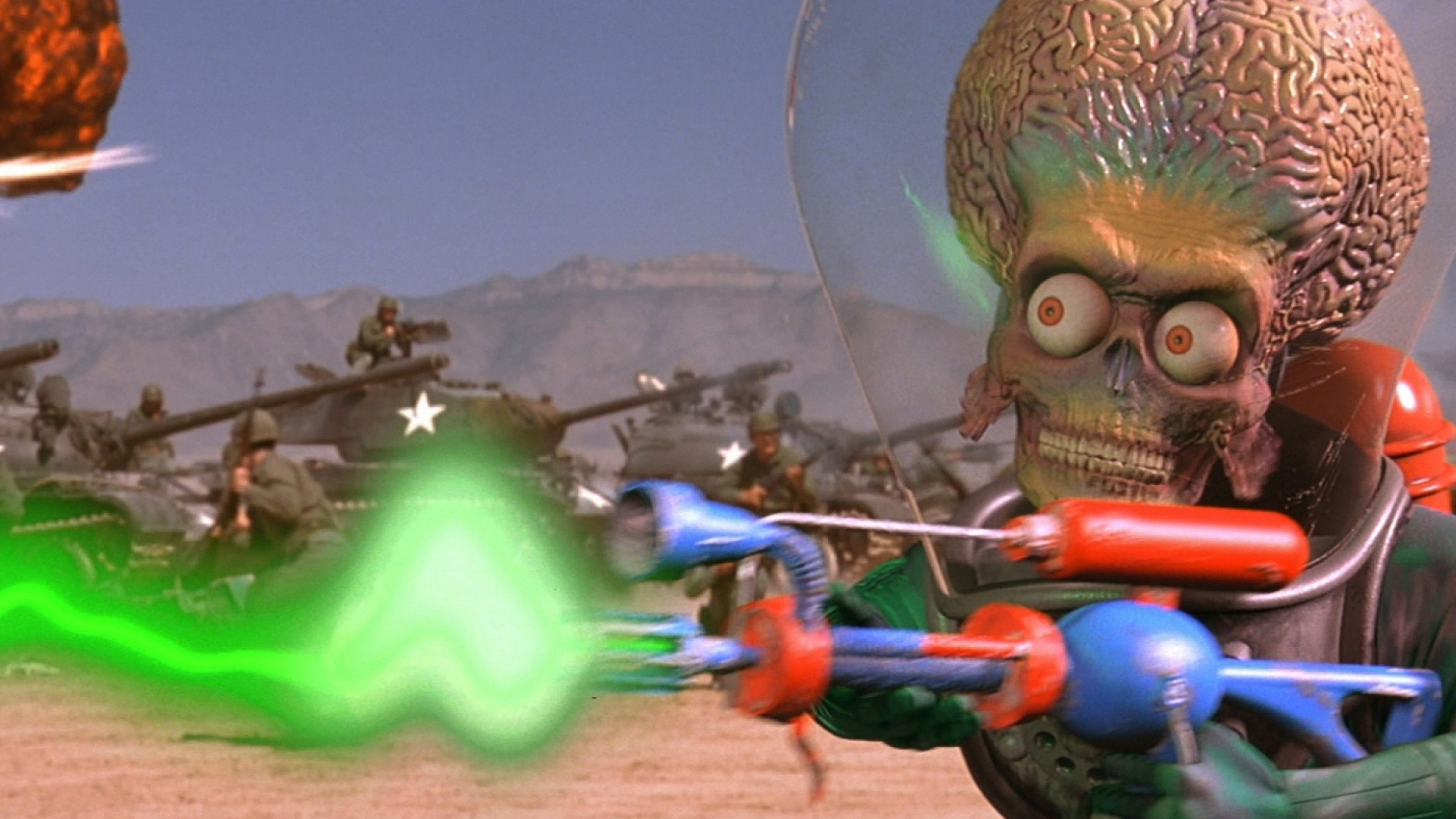 Mars Attacks!, Movie posters, Extraterrestrial invasion, Sci-fi comedy, 2900x1640 HD Desktop