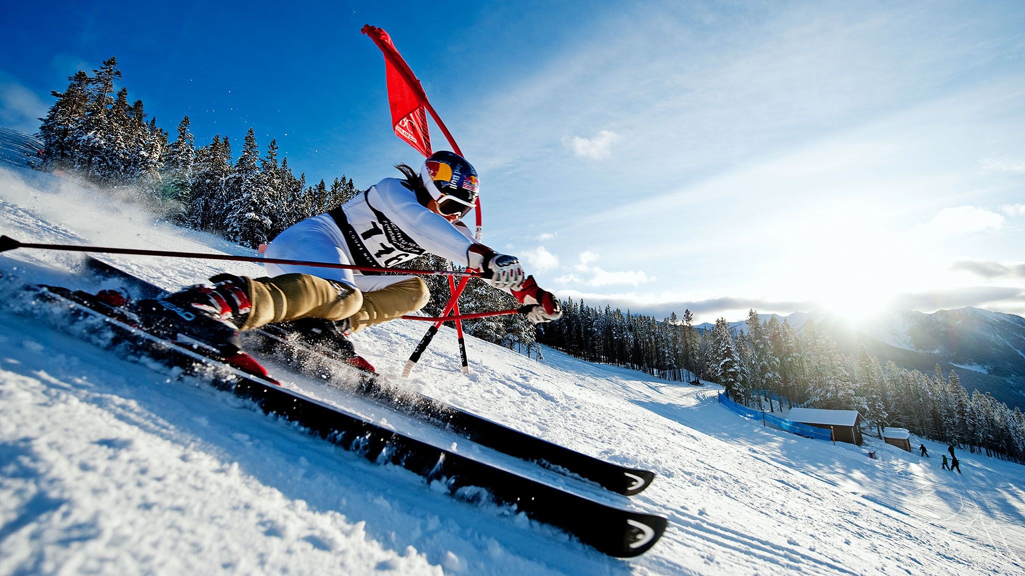 Ski racing wallpapers, Adrenaline-filled sport, Skiing backgrounds, Sports enthusiast, 2050x1160 HD Desktop