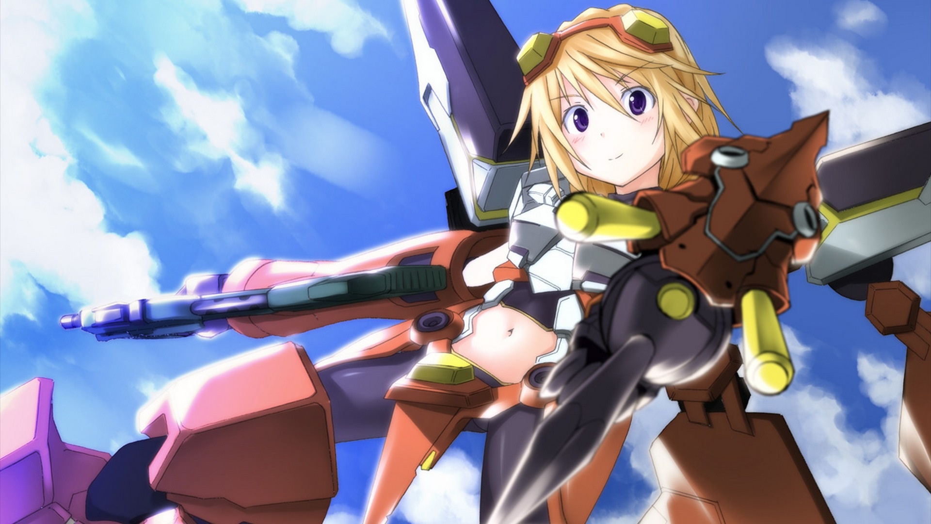 Charlotte Dunois backgrounds, Infinite Stratos beauty, Charming anime girl, Fighter in uniform, 1920x1080 Full HD Desktop