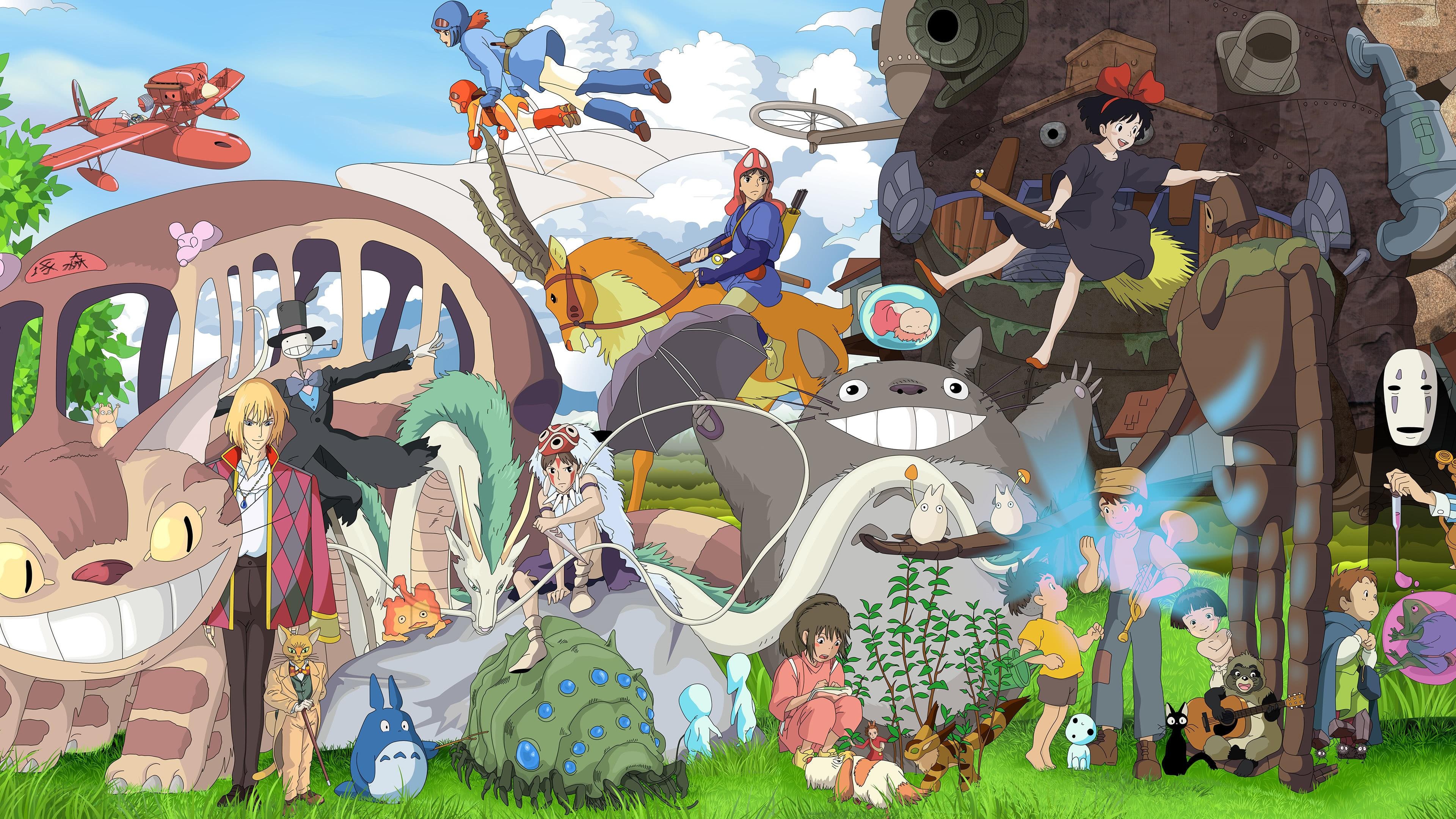 Ghibli Characters, Cute Backgrounds Wallpaper, 3840x2160 4K Desktop