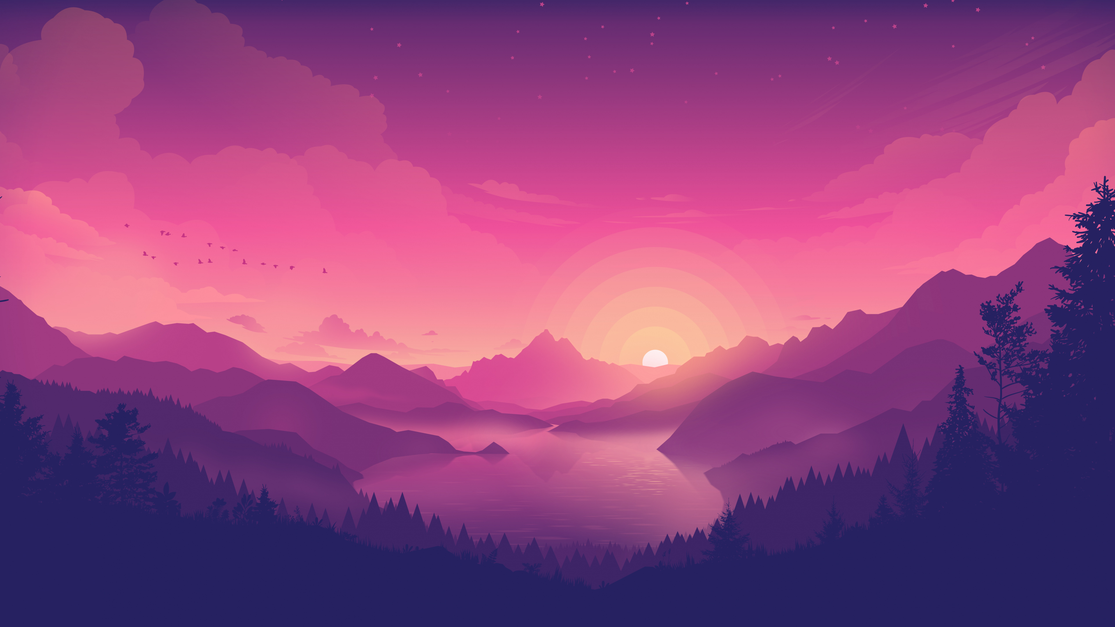 Sunset, 4K Backgrounds Wallpaper, 3840x2160 4K Desktop