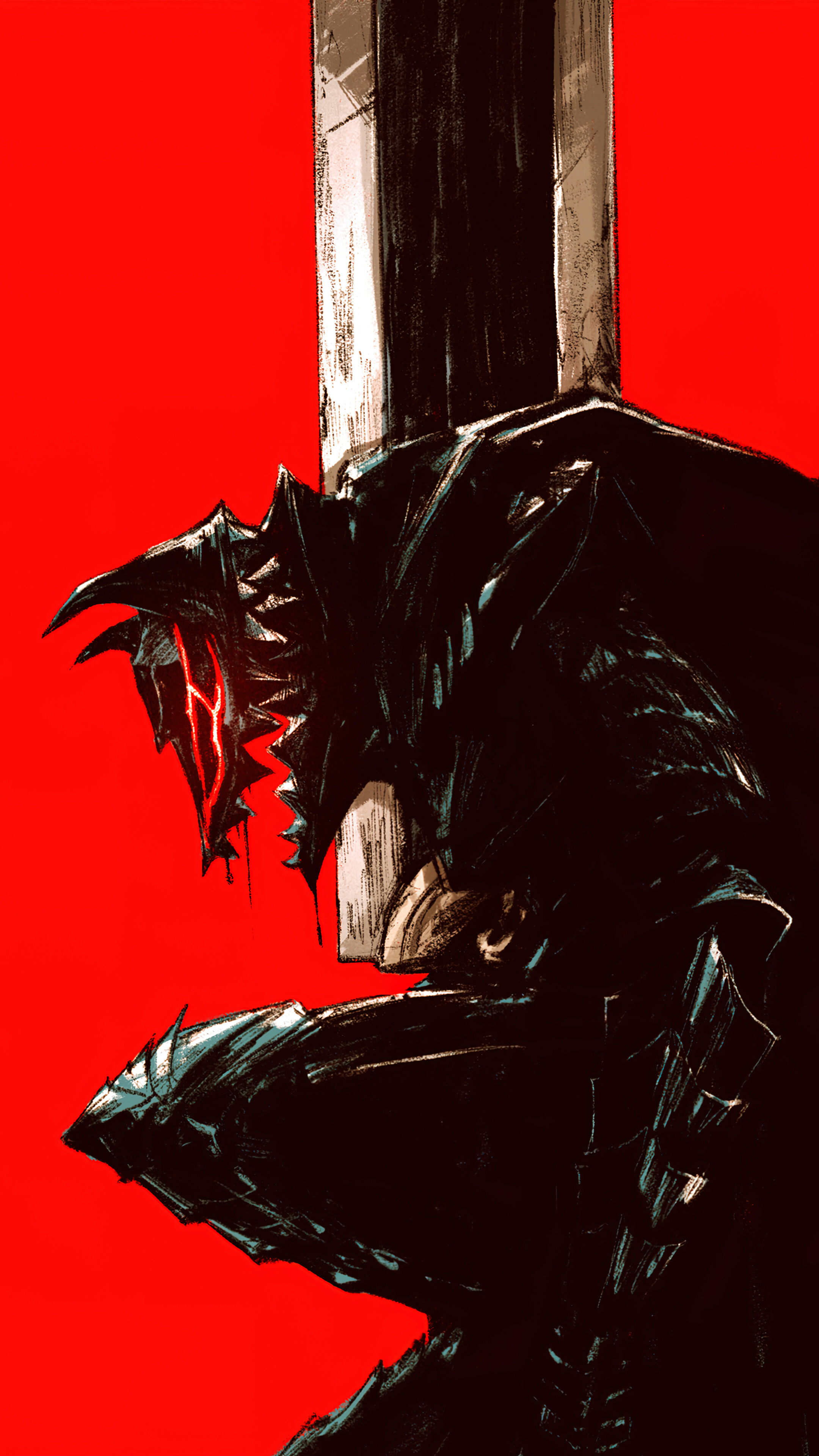 Berserk (Anime), Guts in armor, iPhone wallpaper, 2160x3840 4K Phone