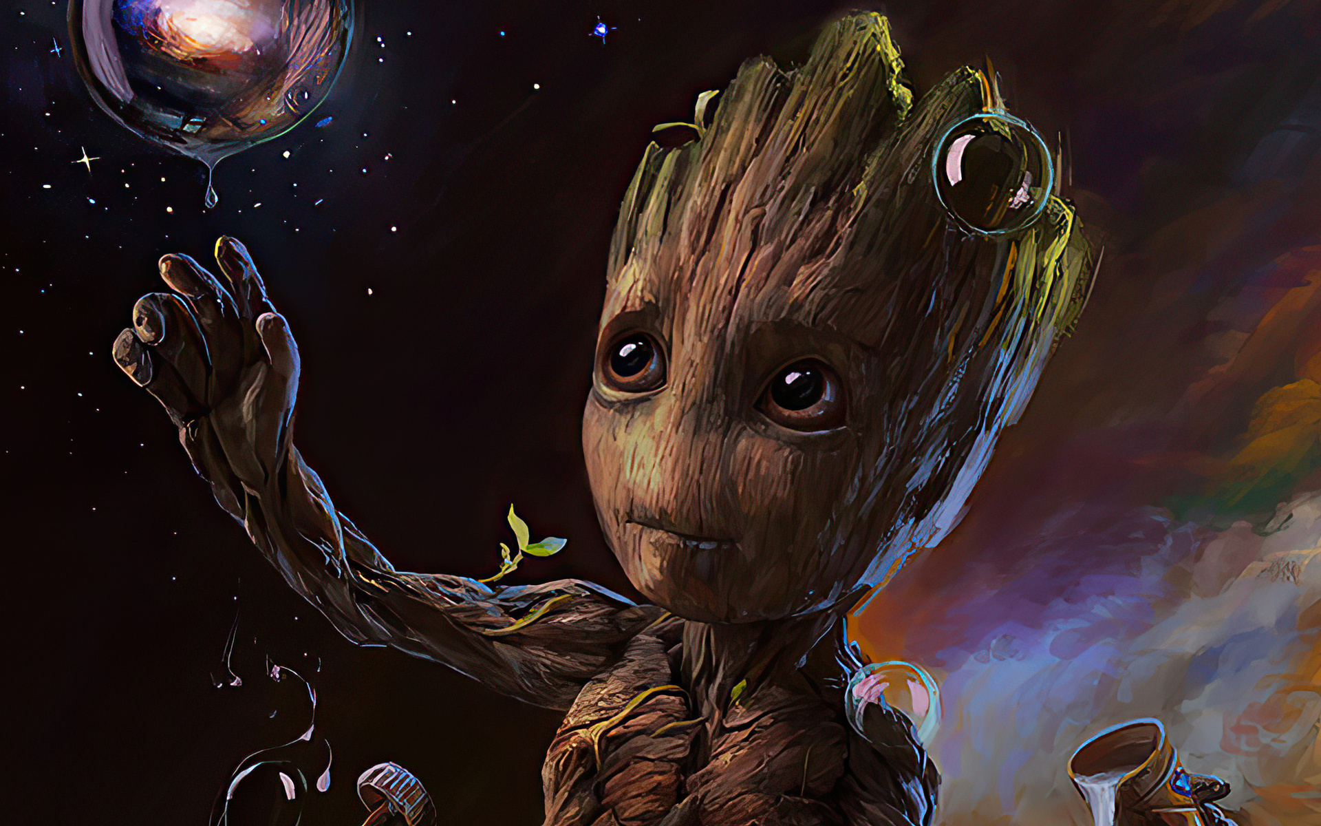 Groot, HD Amoled wallpapers, Christopher Tremblay, 1920x1200 HD Desktop