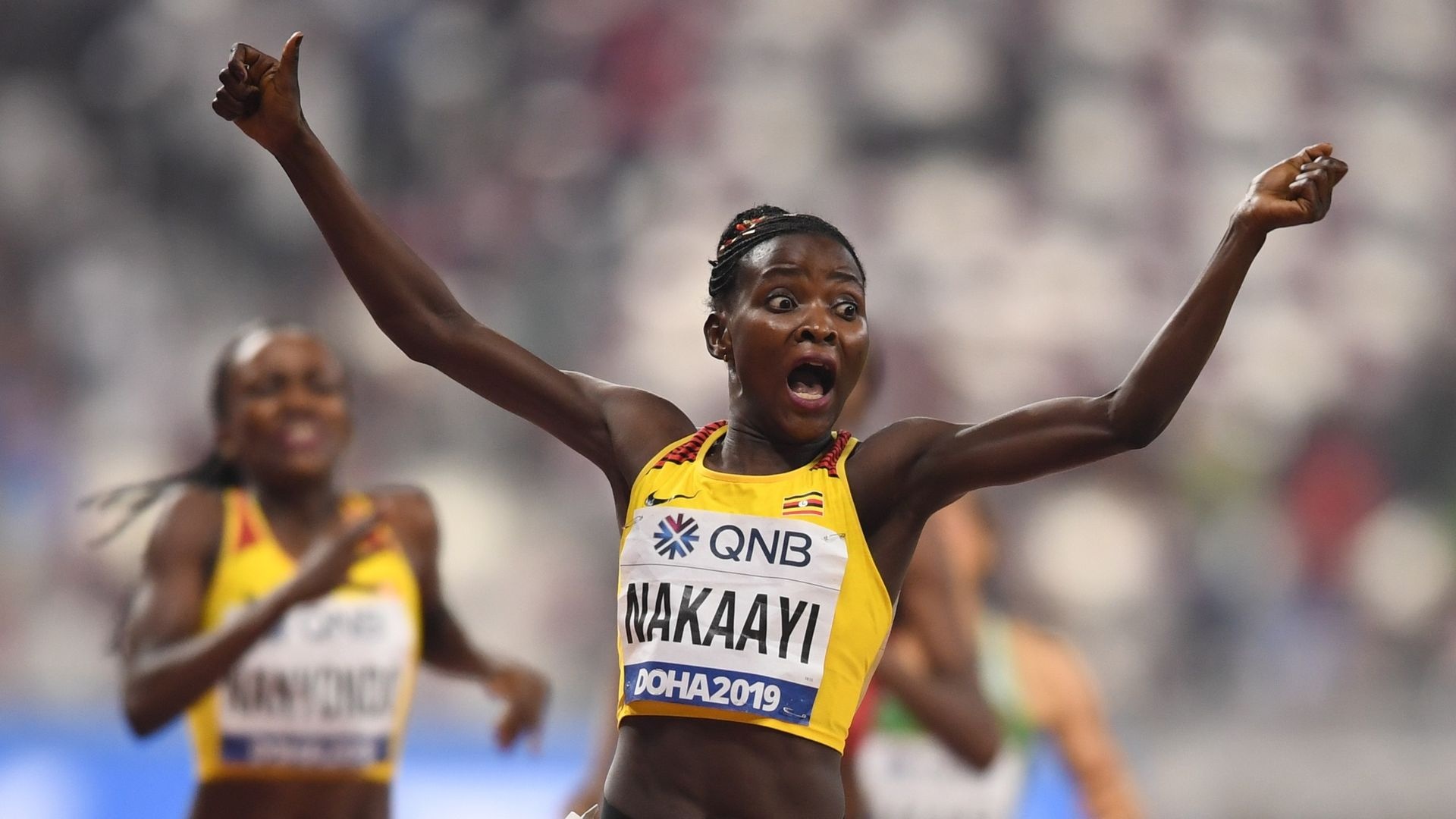 Halimah Nakaayi, French victory, Semenya's absence, Ugandan success, 1920x1080 Full HD Desktop