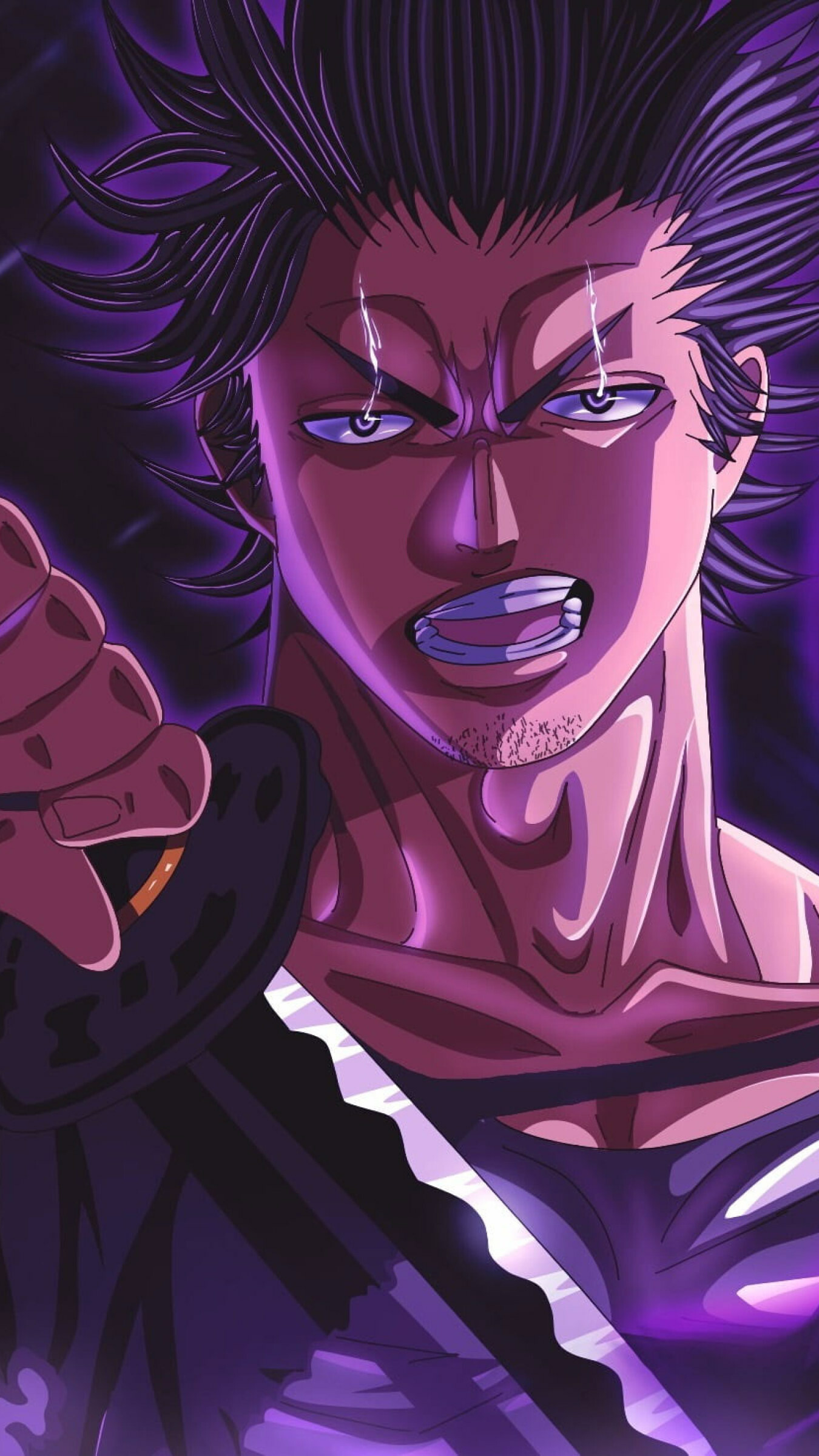 Anime wallpaper, Yami Sukehiro, Black Clover captain, Dark and mysterious, 1350x2400 HD Phone