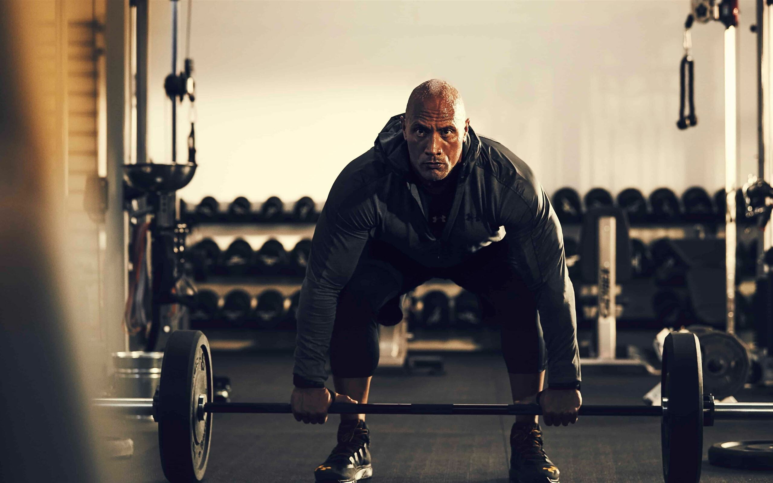 Dwayne Johnson, Athletic endorsement, Under Armour campaign, Inspirational figure, 2560x1600 HD Desktop