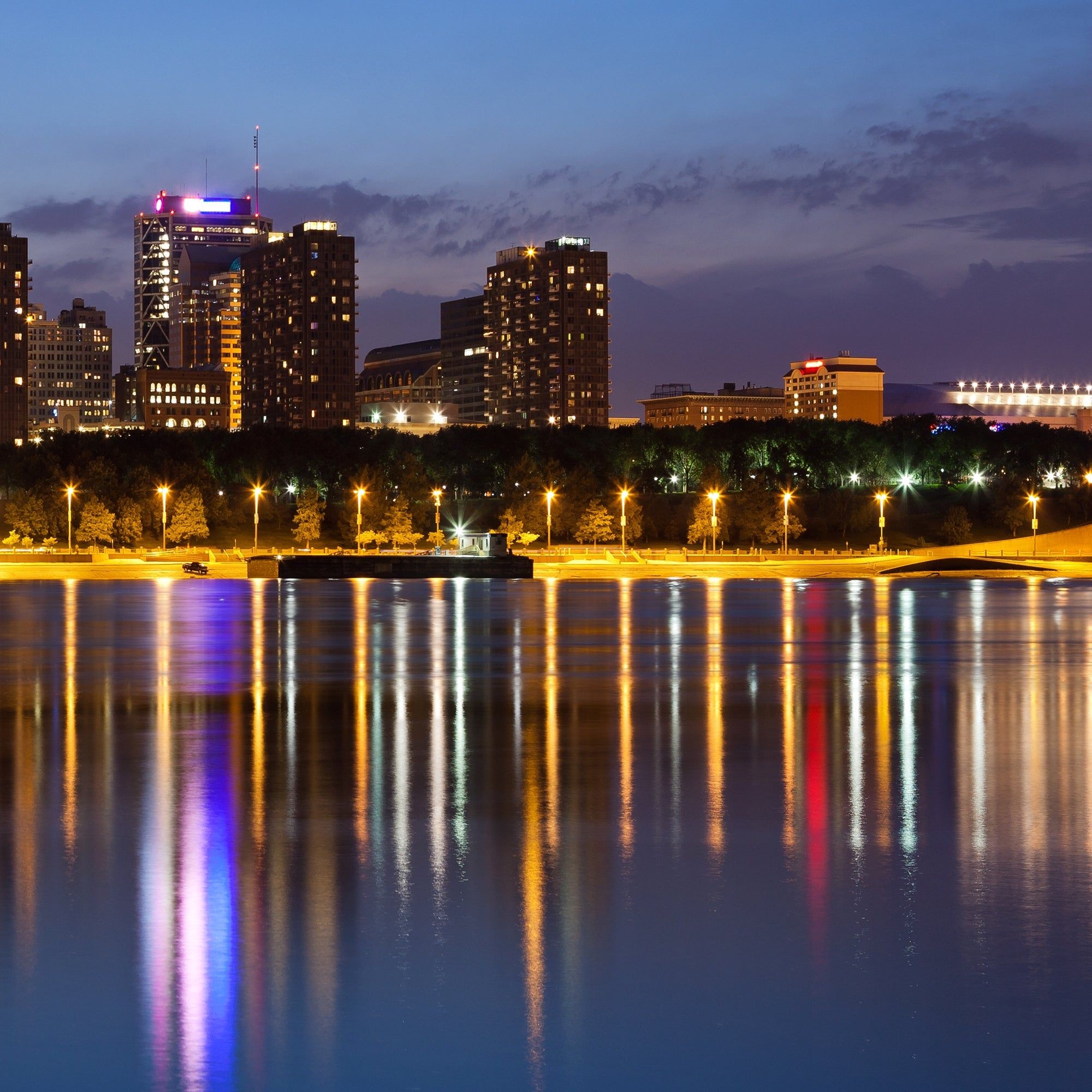 Mississippi River, St. Louis Skyline Wallpaper, 2000x2000 HD Phone