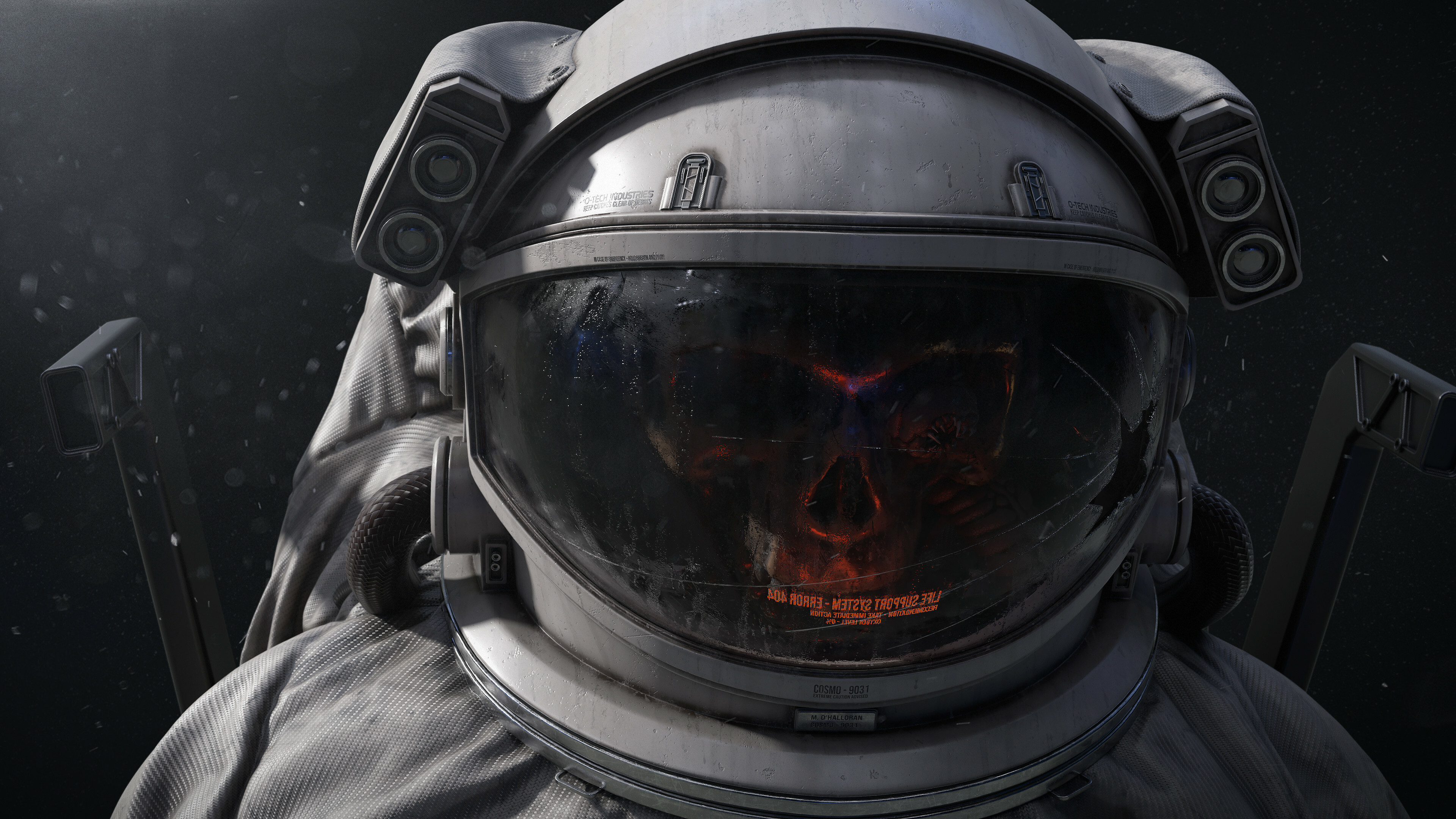 Skull, Astronauts Wallpaper, 3840x2160 4K Desktop