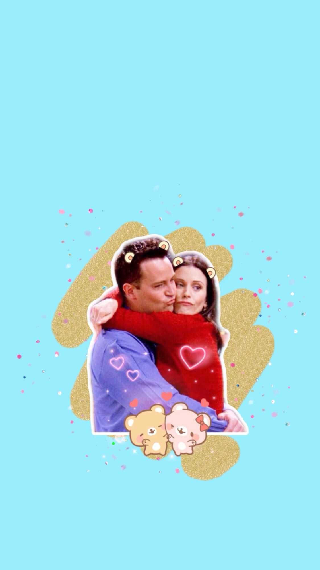 Monica and Chandler, Friends Wallpaper, 1130x2000 HD Phone