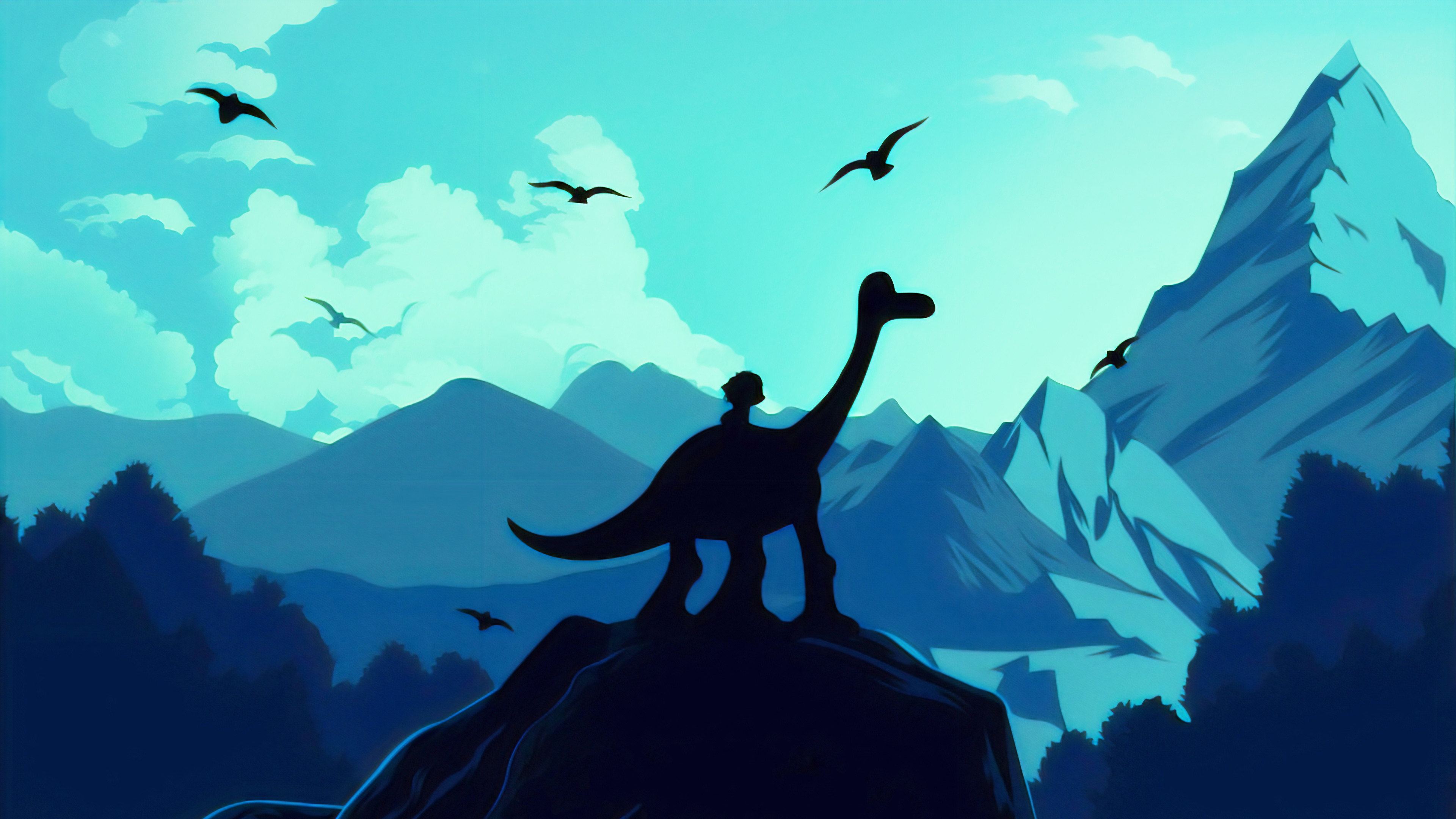 Good Dinosaur, Illustration, 4K wallpapers, 3840x2160 4K Desktop