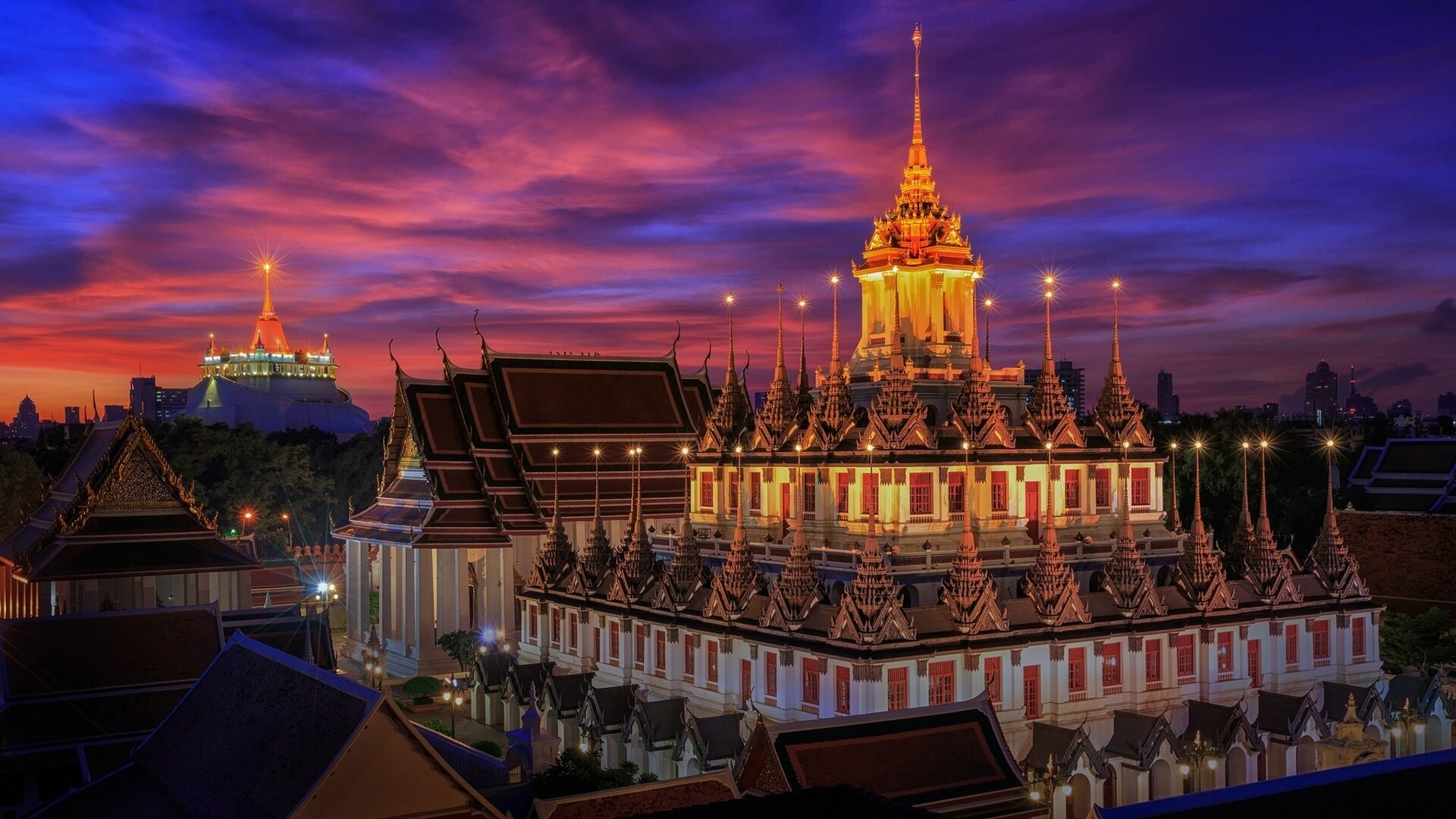 Wat Ratchanatdaram, Thailand Wallpaper, 1920x1080 Full HD Desktop