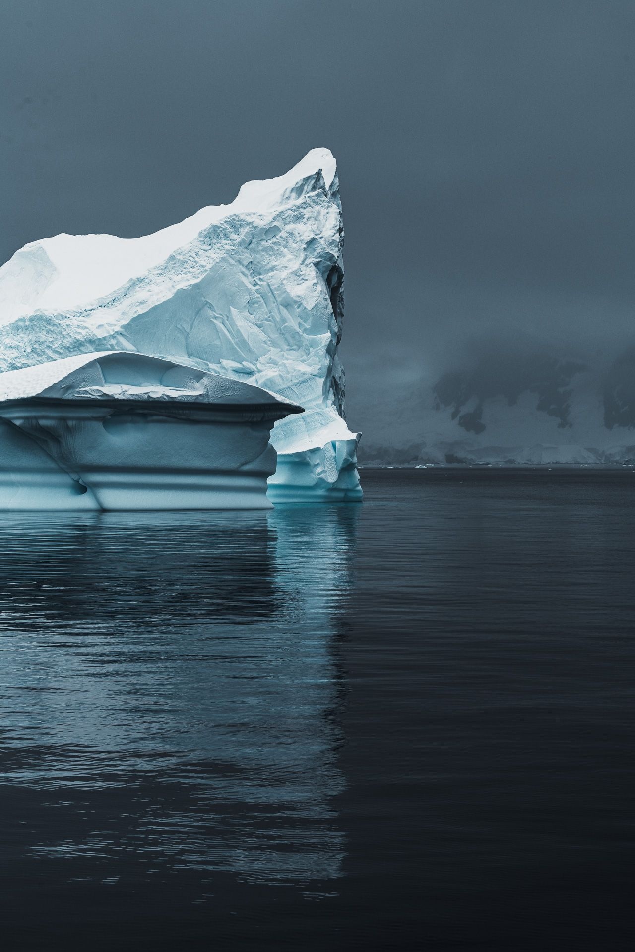 Dark Iceberg, Iceberg Wallpaper, 1280x1920 HD Phone