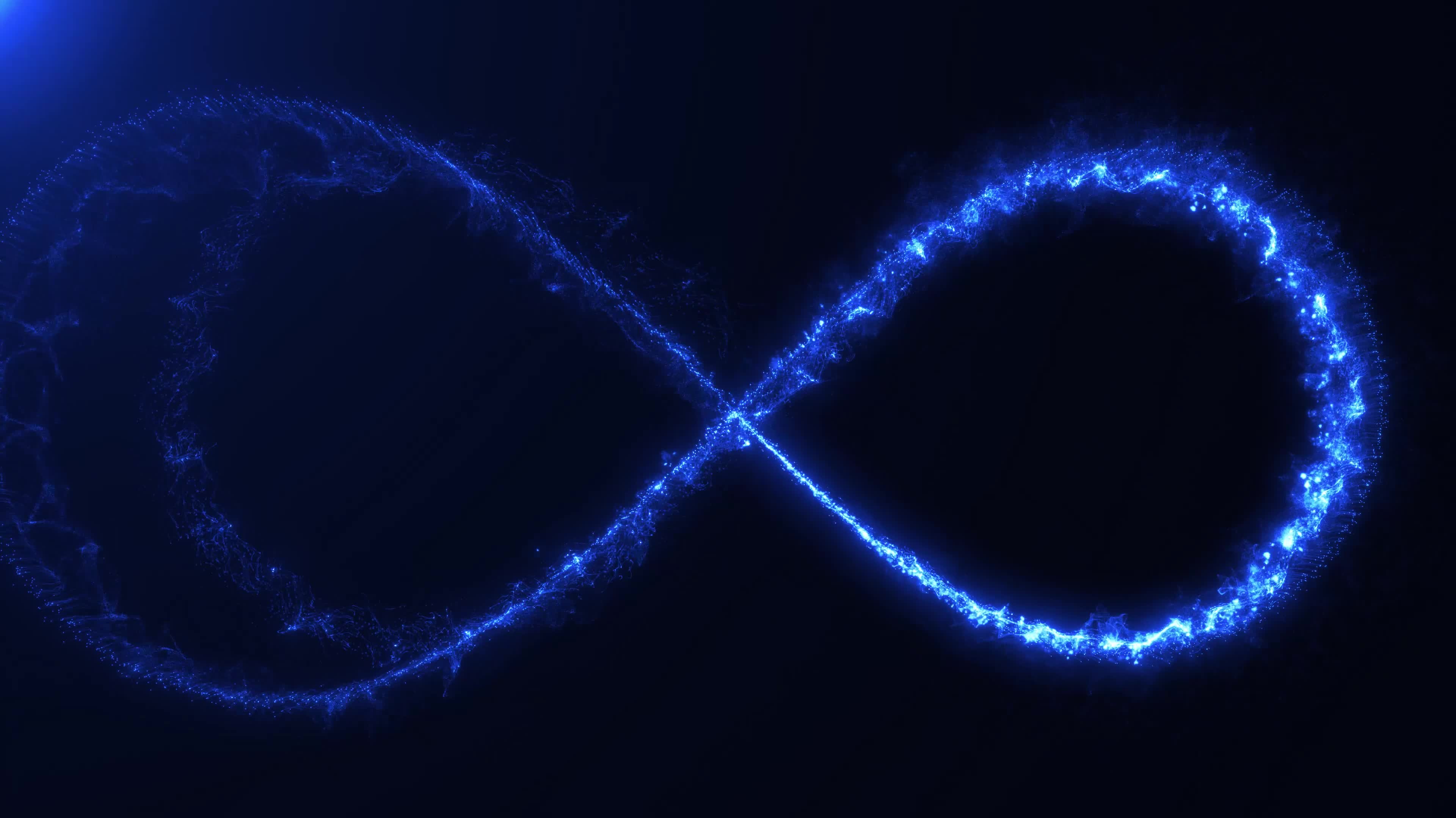 Magic infinity sign, Light strokes background, Infinite enchantment, Stock video, 3840x2160 4K Desktop