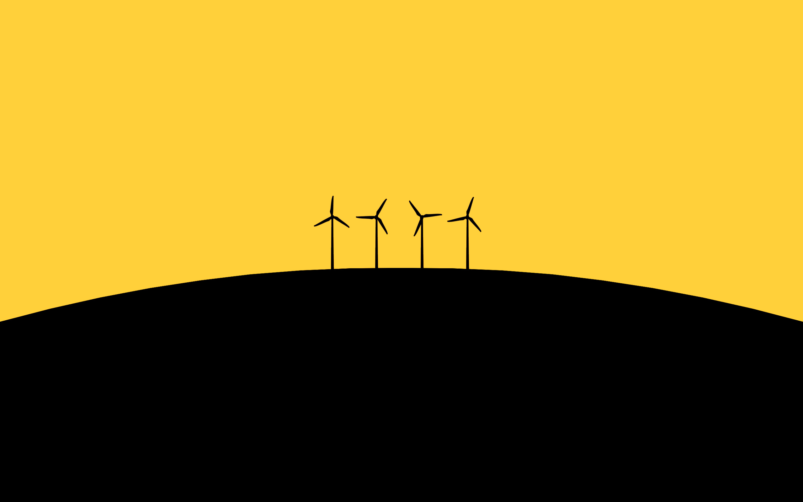 Wind turbines, Simple Wallpaper, 2560x1600 HD Desktop