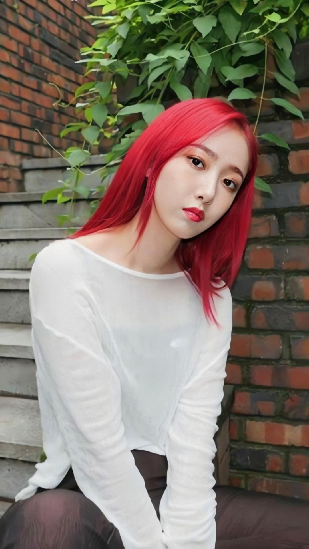 SinB music, SinB Gfriend, Red hair, Nako, 1090x1920 HD Phone