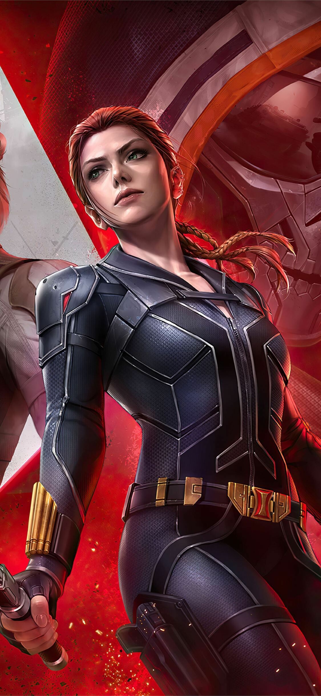 Marvel Future Fight Black Widow team, Superhero game, Superhero art, 4K wallpapers, 1130x2440 HD Phone