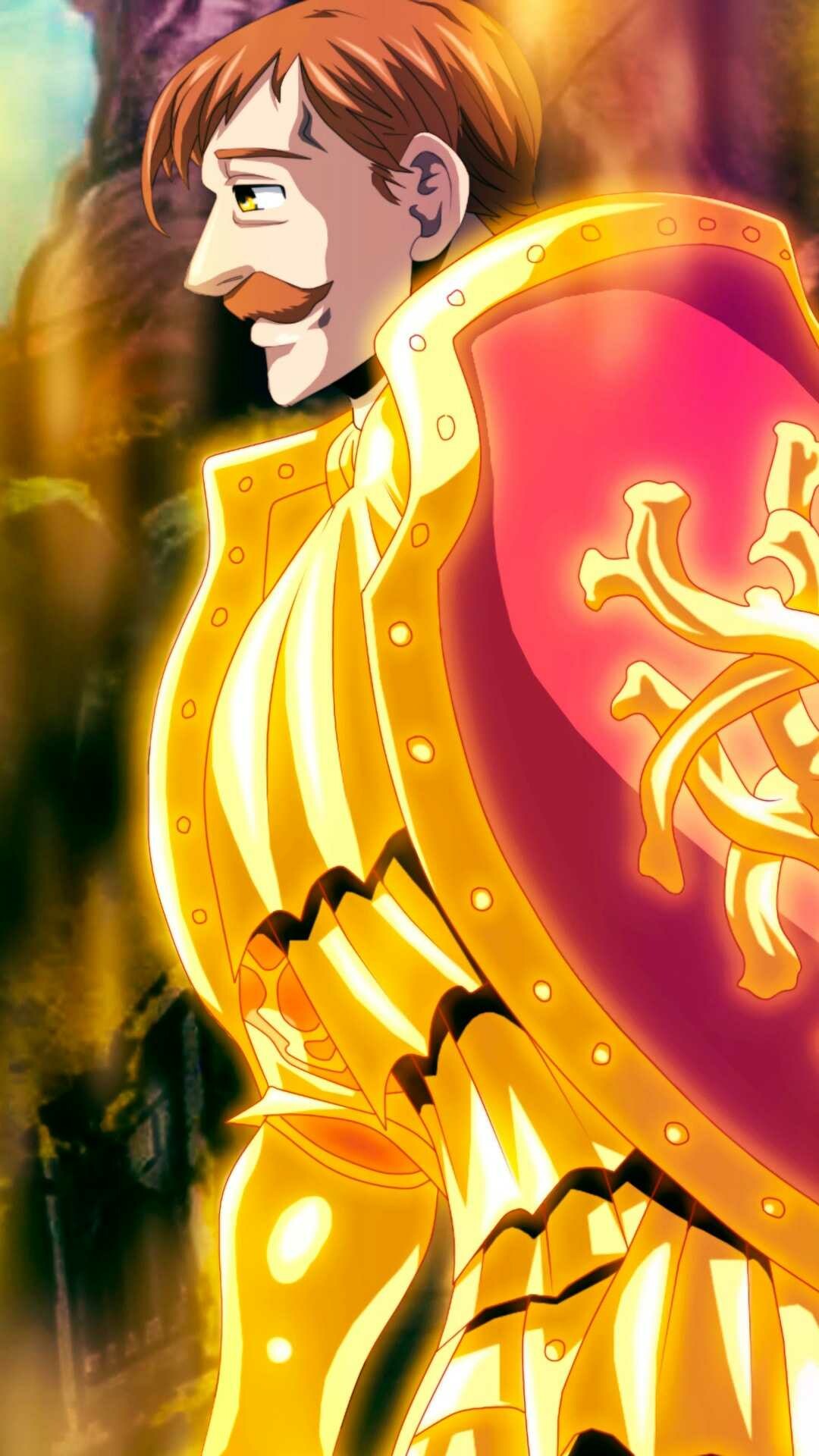 The Seven Deadly Sins, Escanor wallpaper, HD fantasy art, Captivating visuals, 1080x1920 Full HD Phone