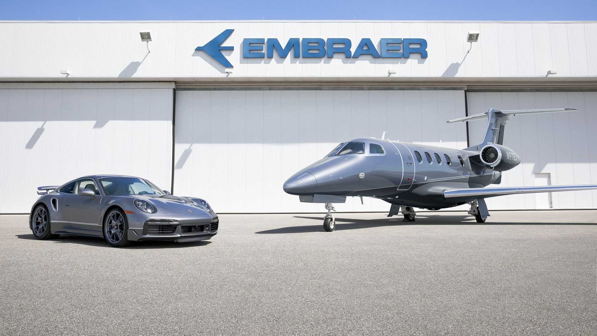 Embraer Phenom, Phenom 300E Duet, Porsche, Partnership, 1920x1080 Full HD Desktop