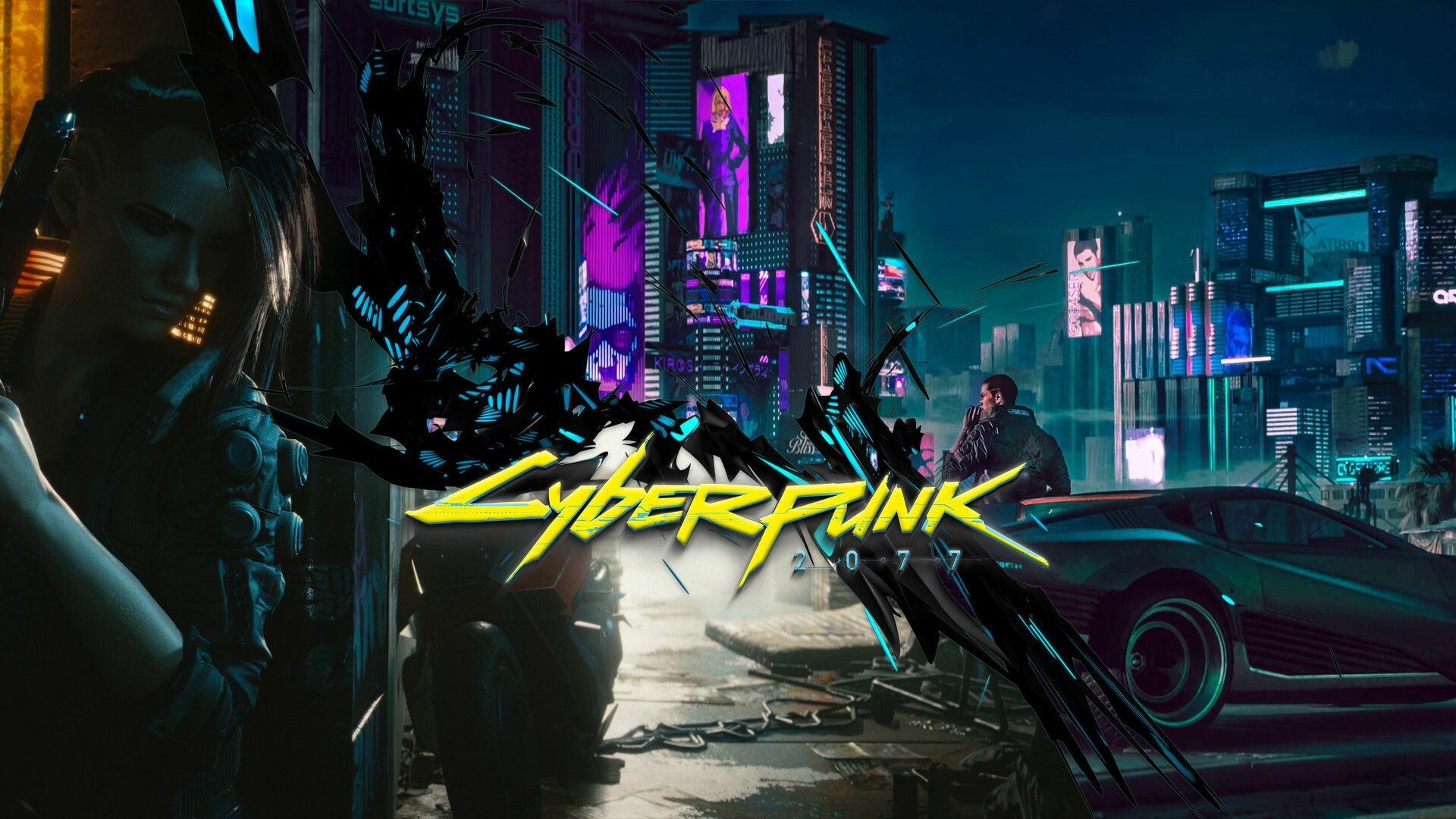 Cyberpunk 2077, Stunning backgrounds, Immersive ambiance, Digital artistry, 1920x1080 Full HD Desktop