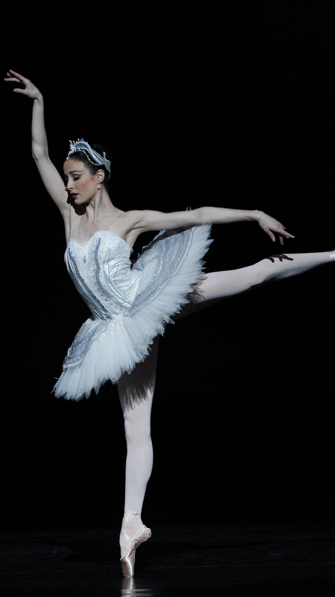 Swan Lake beauty, Odette in motion, Australian Ballet, Vintage wallpaper, 1080x1920 Full HD Phone