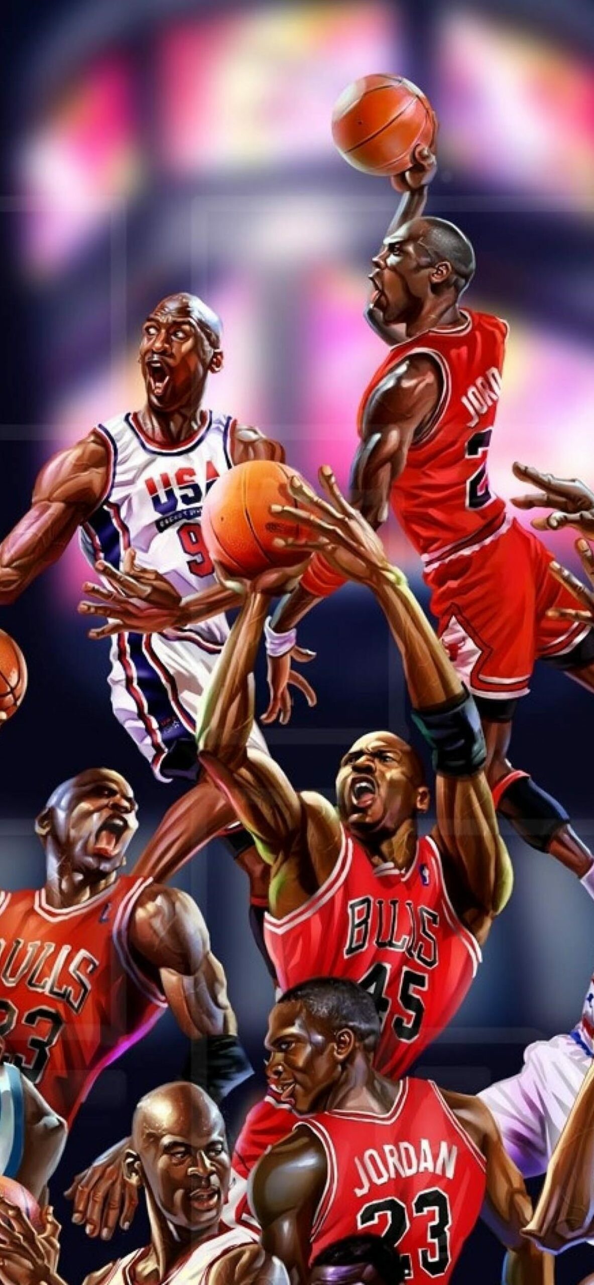 Basketball legend, Michael Jordan wallpaper, Sports icon, Memorable moments, 1190x2560 HD Phone