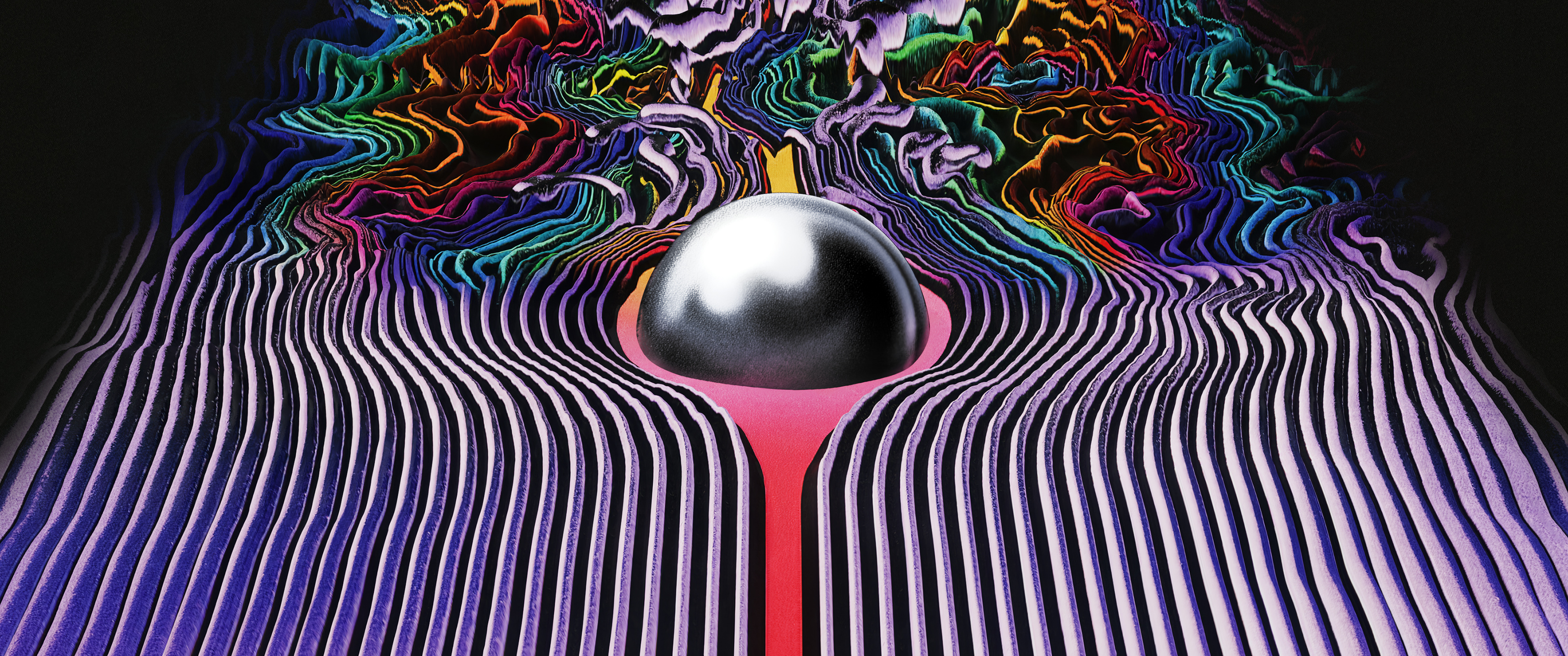 Tame Impala, Currents vinyl artwork, 3D wallpaper, High-resolution image, 3440x1440 Dual Screen Desktop