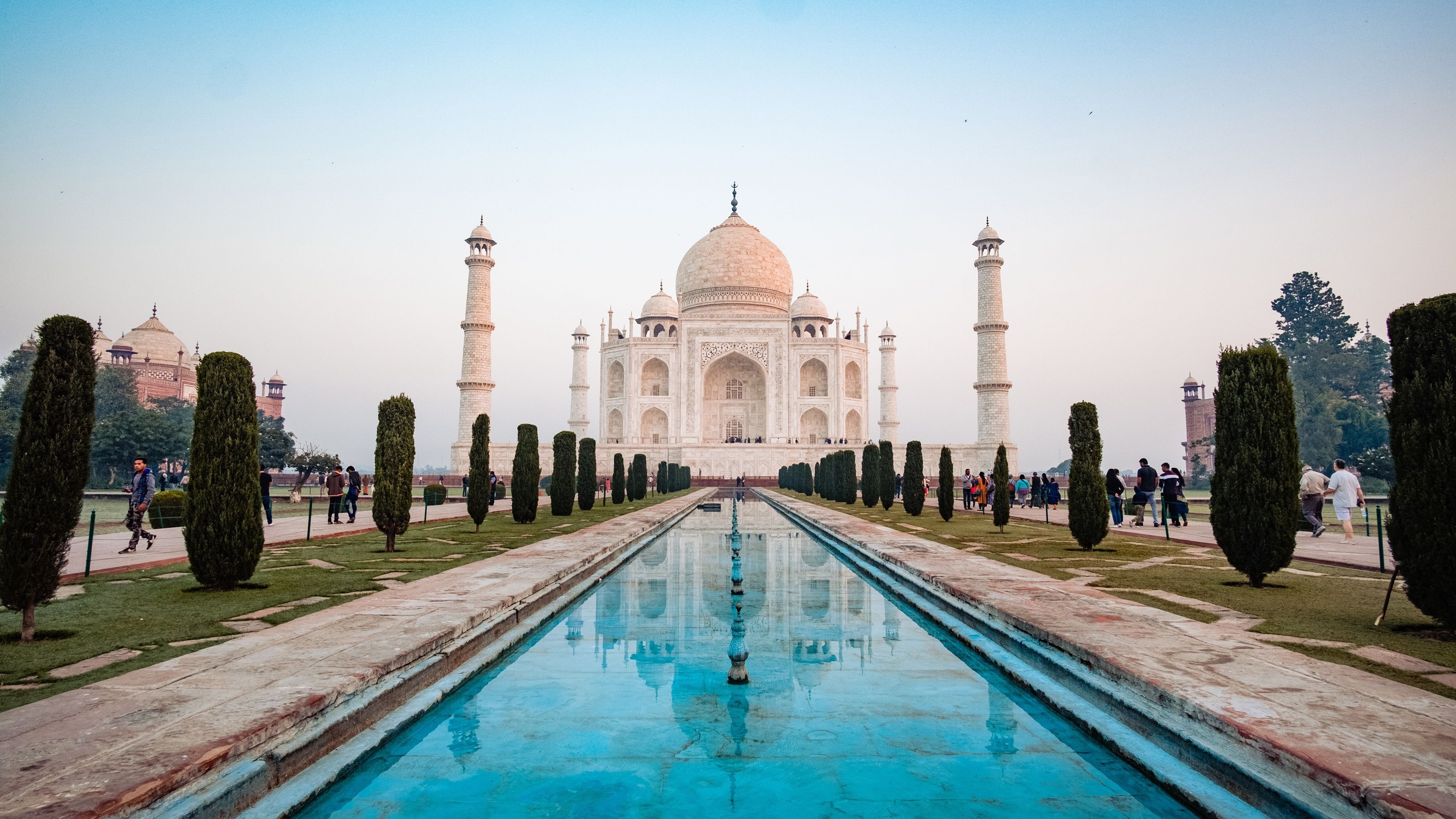 Pool, The Taj Mahal Wallpaper, 3840x2160 4K Desktop