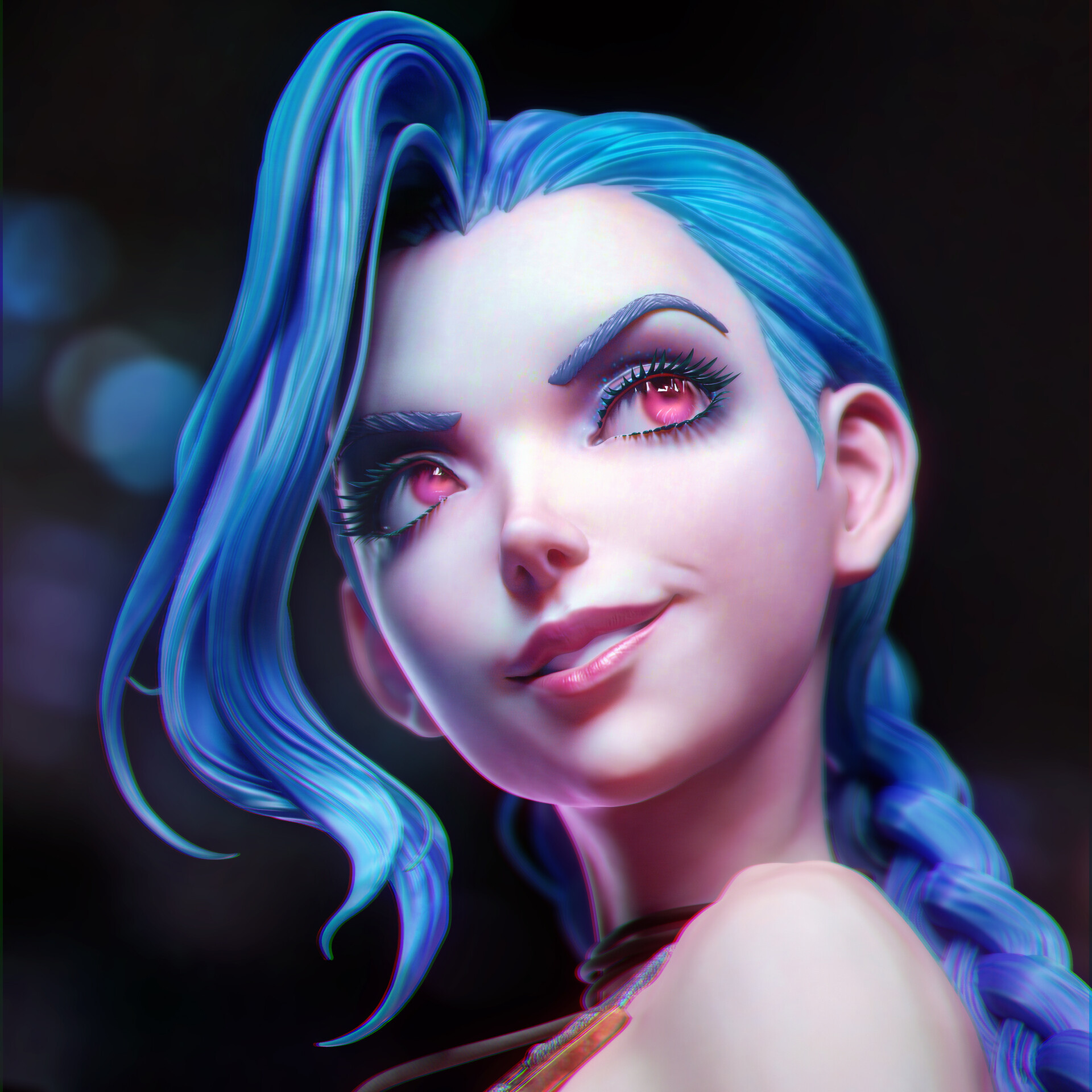 Jinx, Fan Art, ZBrush Masterpiece, 1920x1920 HD Phone