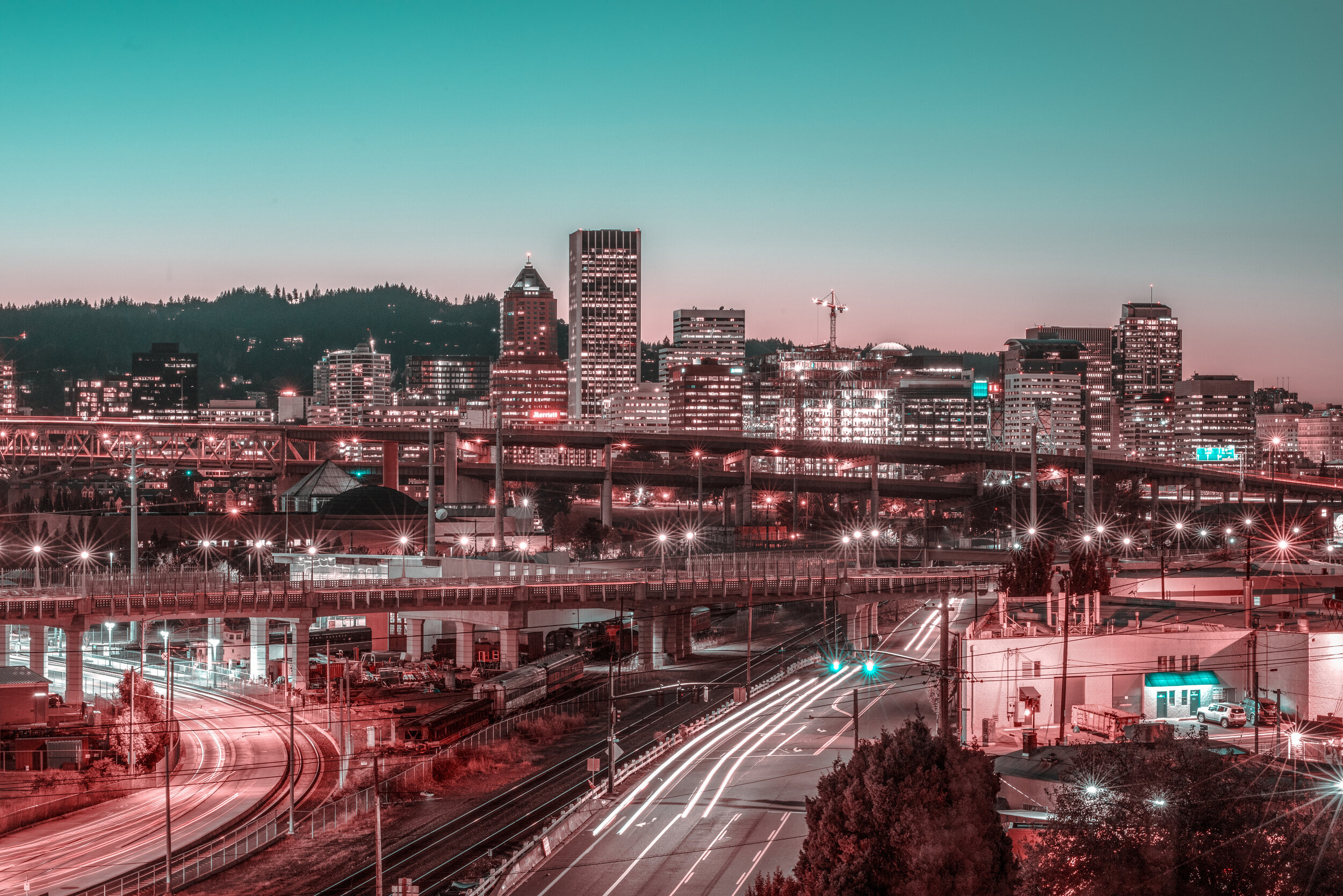 Portland Skyline, Travels, Virtual Partners NW, Oregon, 2500x1670 HD Desktop