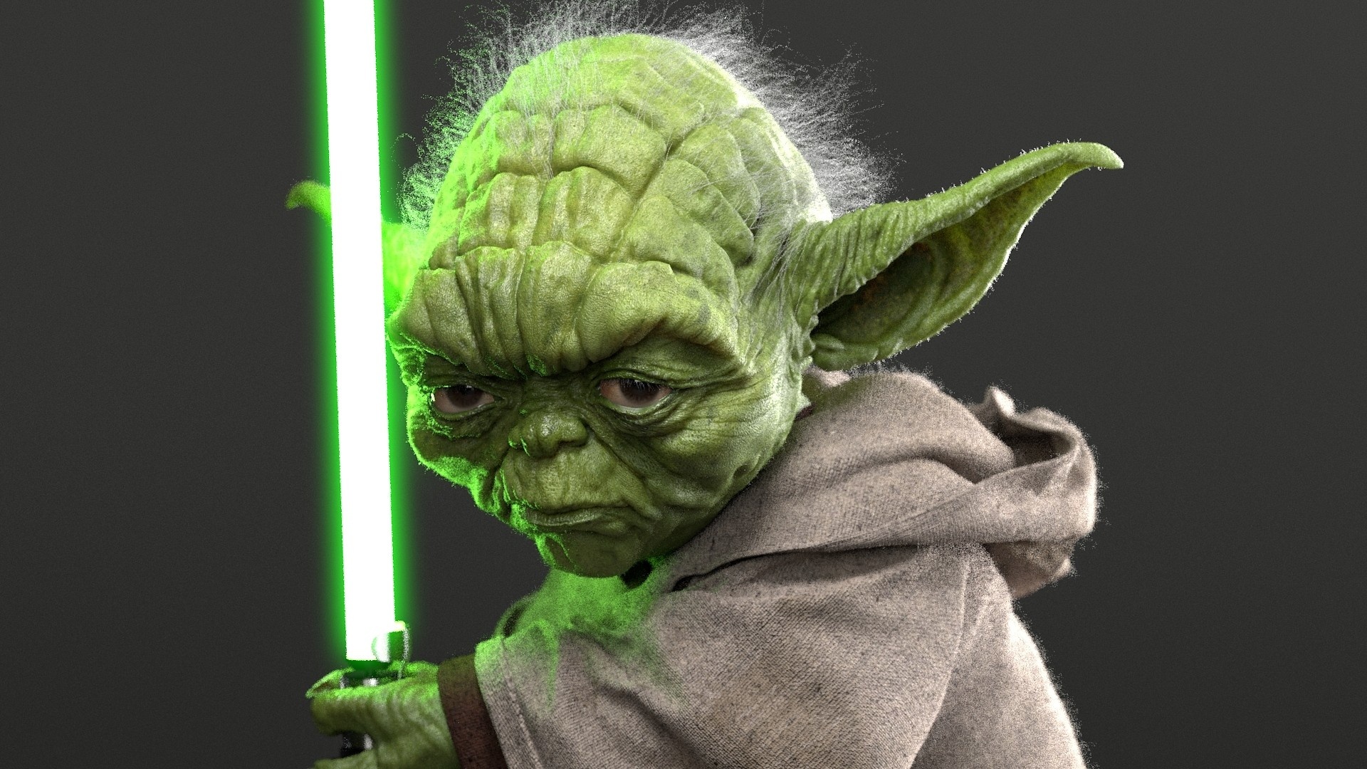 Sujung Kwon, Master Yoda, Star Wars, 1920x1080 Full HD Desktop