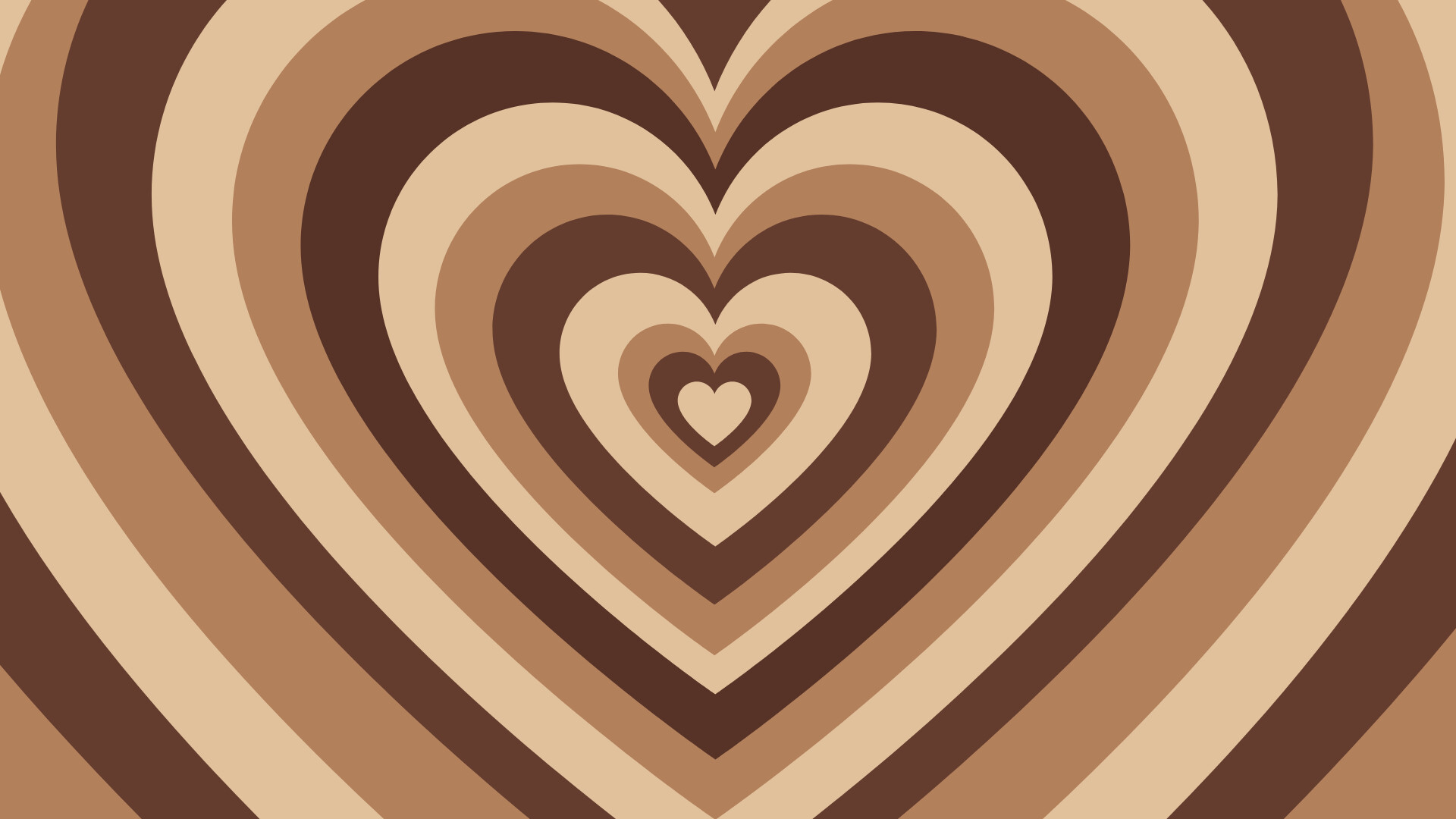 Brown Hearts, Wallpaper, Aesthetic, Cute, 1920x1080 Full HD Desktop