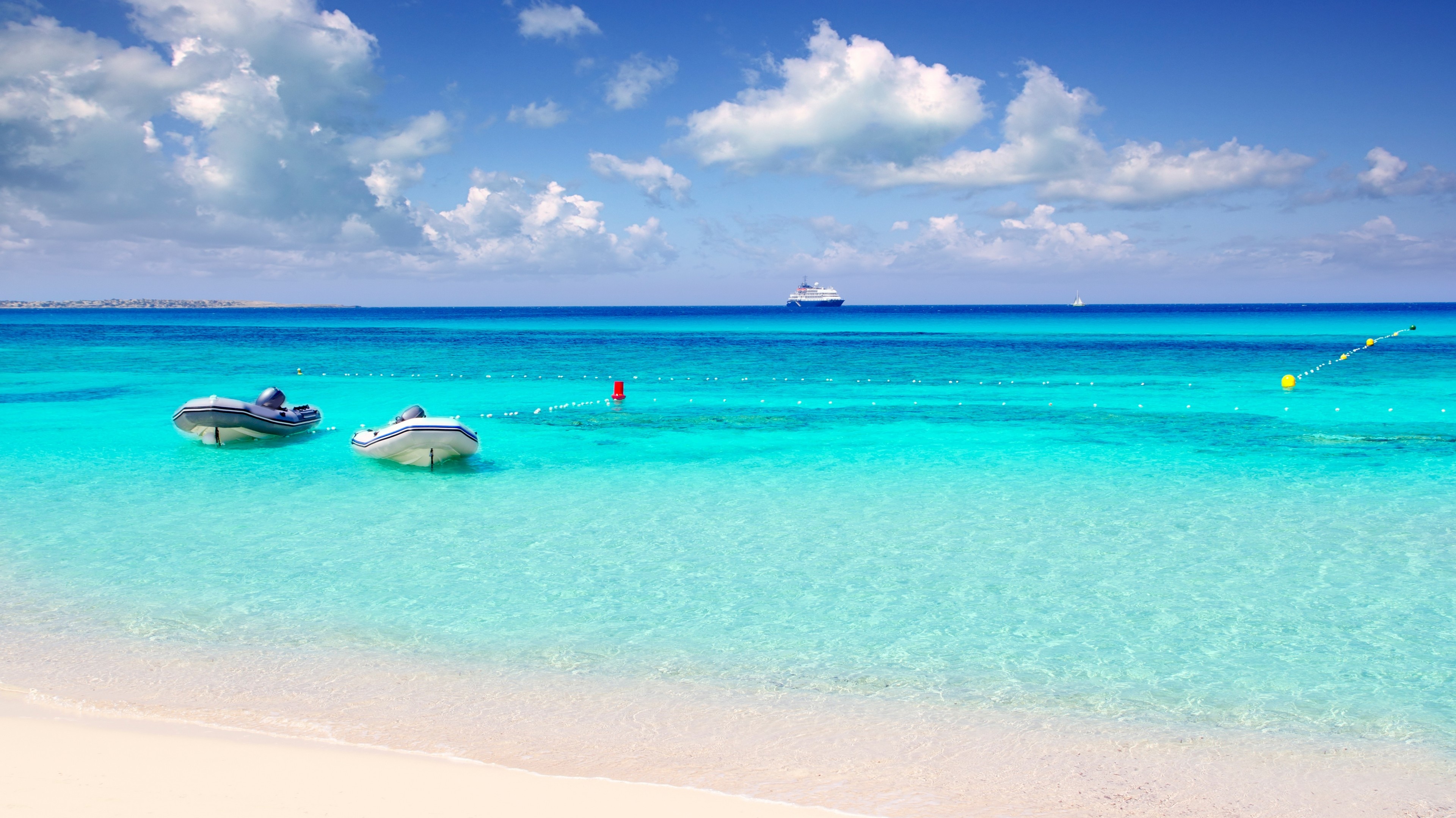 Ses Illetes beach, Formentera (Spain) Wallpaper, 3840x2160 4K Desktop