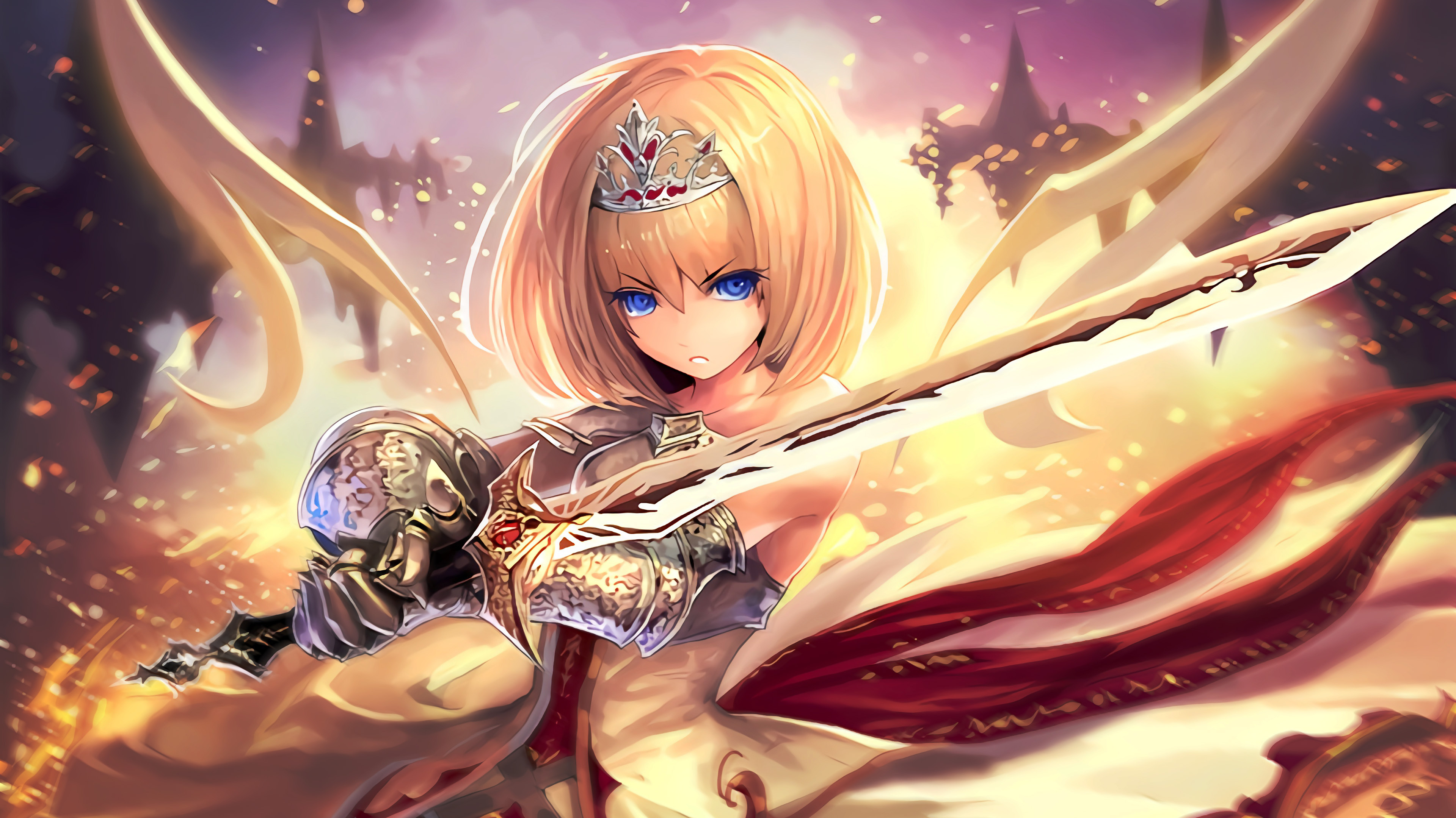 Shadowverse anime, Queen character, Vibrant wallpaper, Anime royalty, 3840x2160 4K Desktop