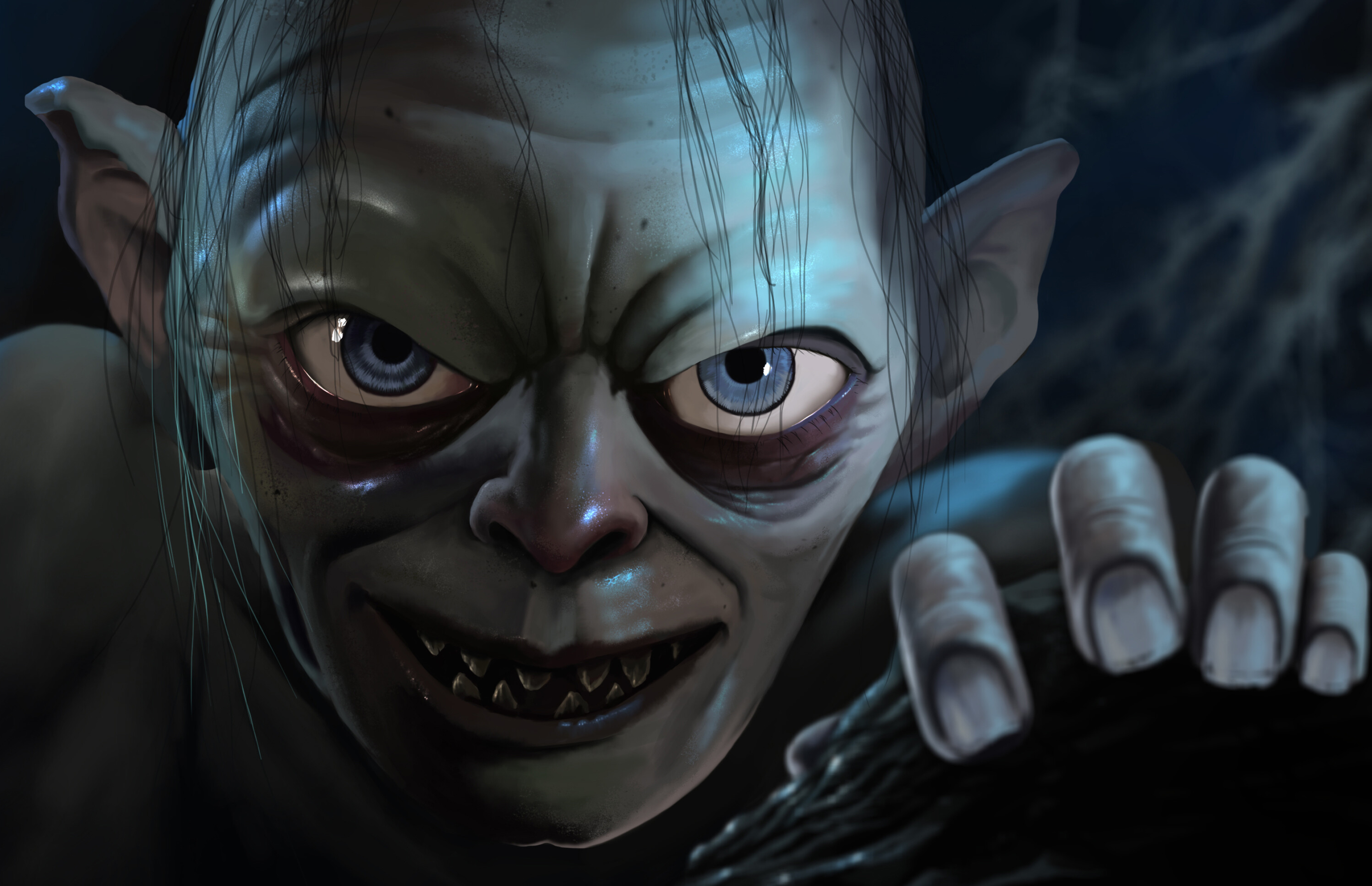 Close-up, Lord of the Rings: Gollum Wallpaper, 3340x2160 HD Desktop