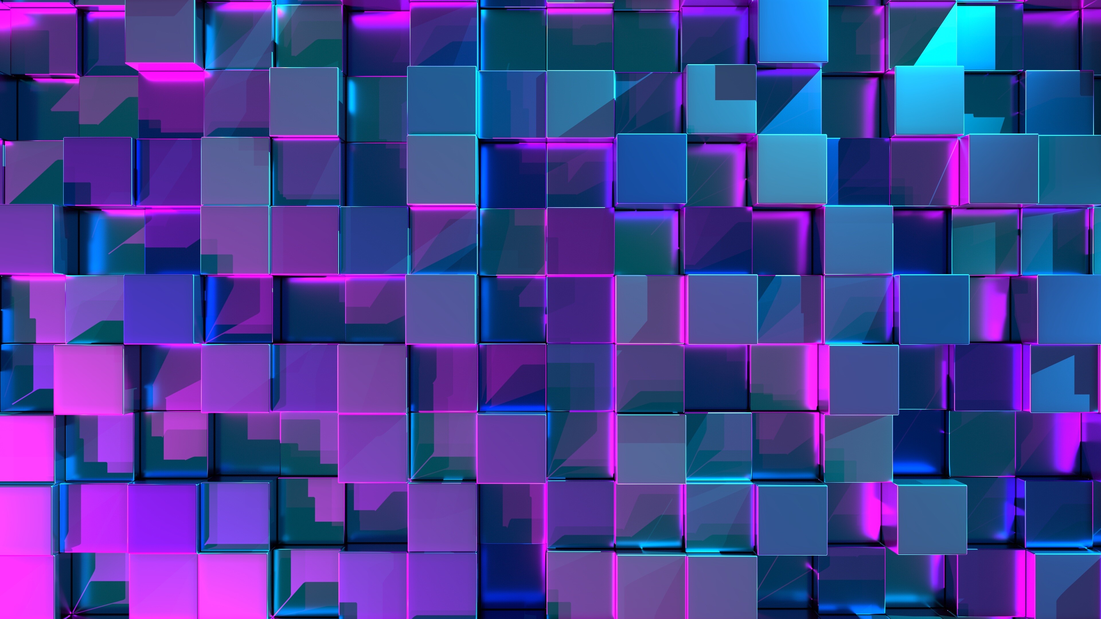 3D cubes, Geometry Wallpaper, 3840x2160 4K Desktop