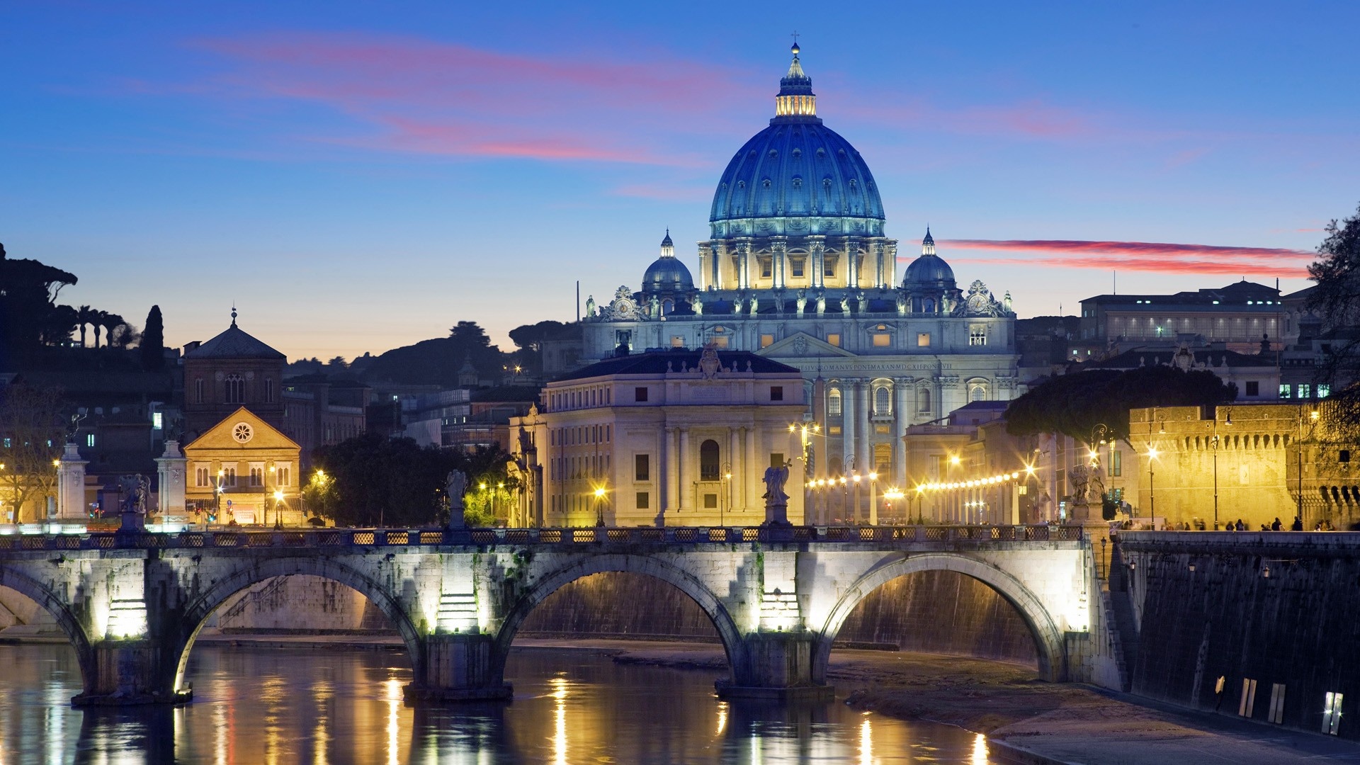 Rome, Italy, Fountains of Rome, Trevi Fountain, Splendorous beauty, 1920x1080 Full HD Desktop