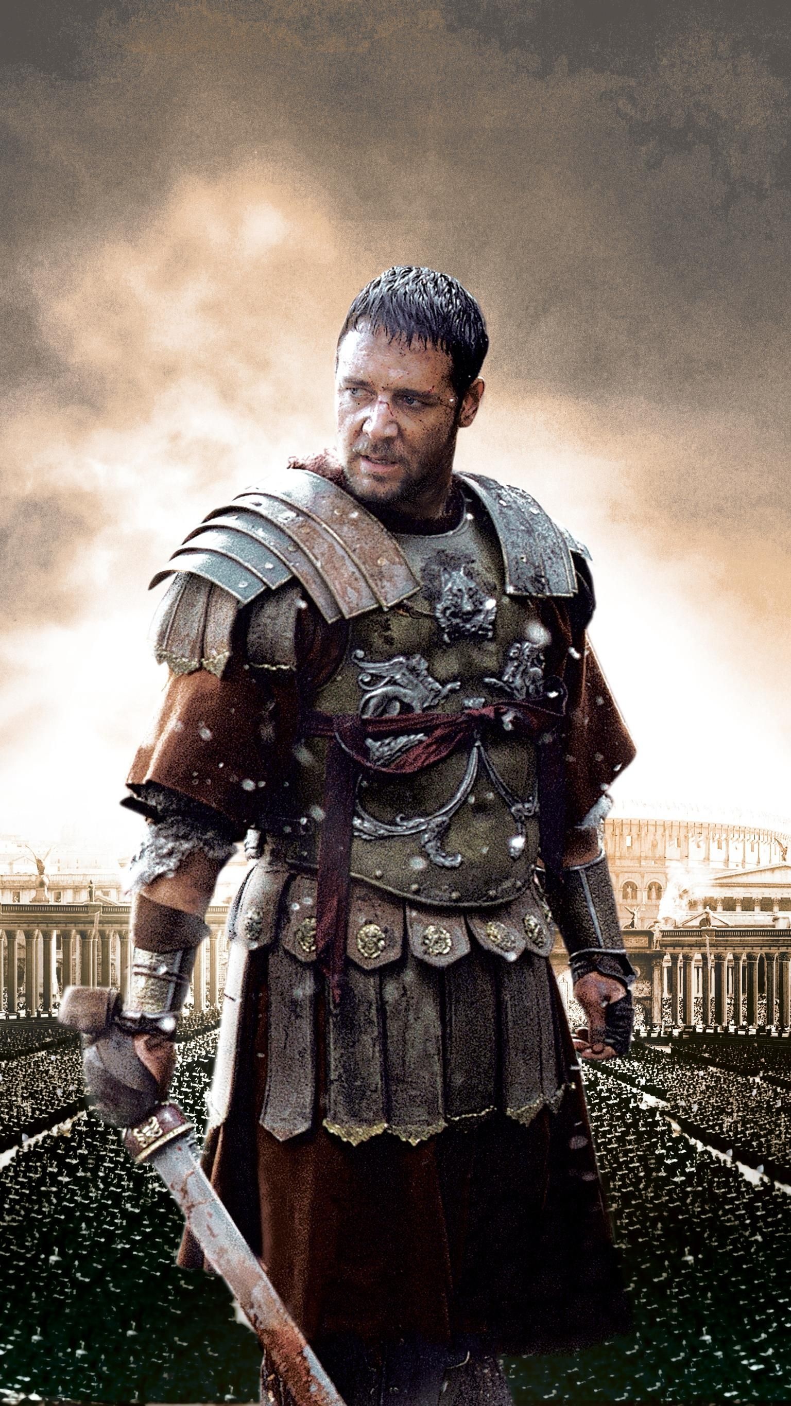 Gladiator legacy, Epic historical drama, Classic movie artwork, Golden era, 1540x2740 HD Phone