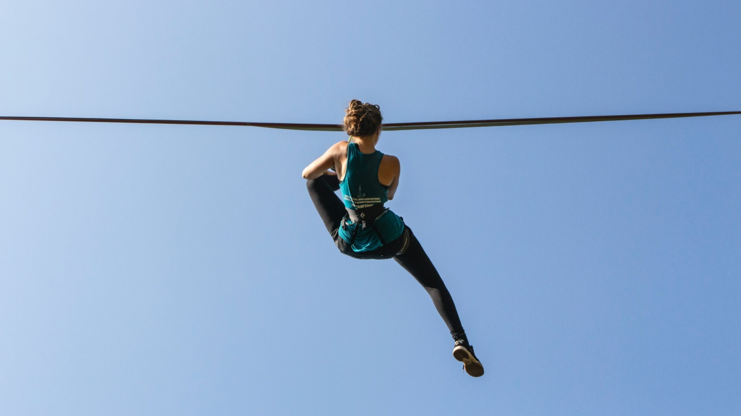 Defying gravity with slacklining, Fearless women, Breaking stereotypes, Empowering movement, 2560x1440 HD Desktop