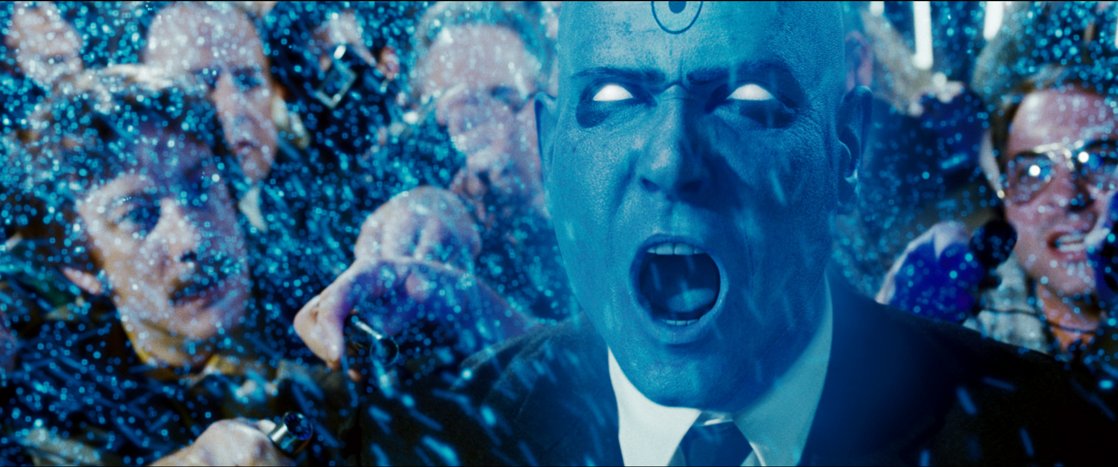 Watchmen, Dr. Manhattan, Futuristic backgrounds, Epic storytelling, 3600x1510 Dual Screen Desktop