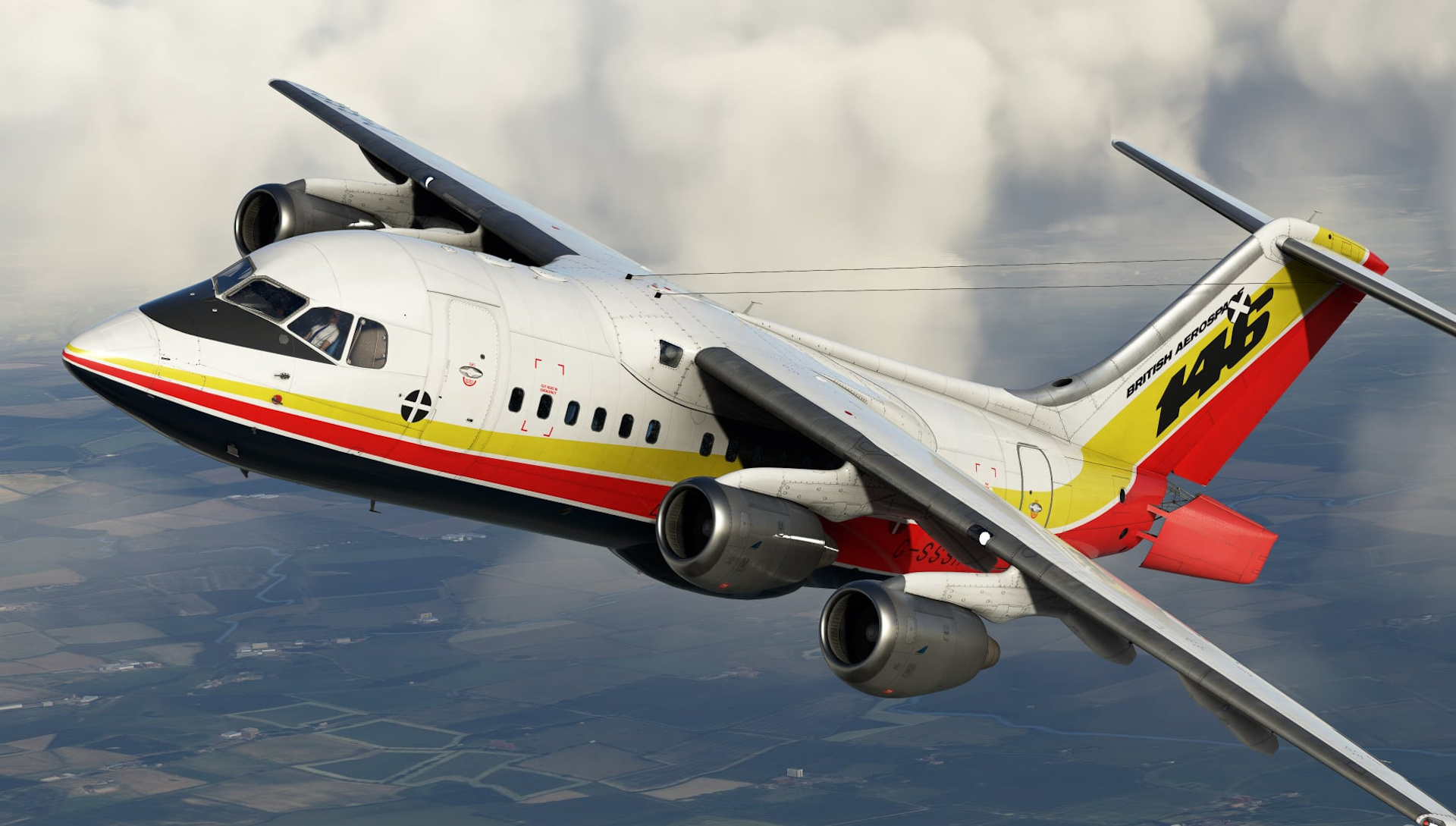 BAe 146, Professional aircraft, Jumbolino, Airborne FS, 1920x1090 HD Desktop