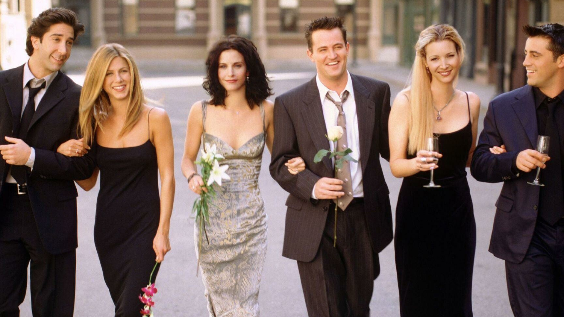 Friends TV Series, Classic sitcom, Group of friends, Retro aesthetic, 1920x1080 Full HD Desktop