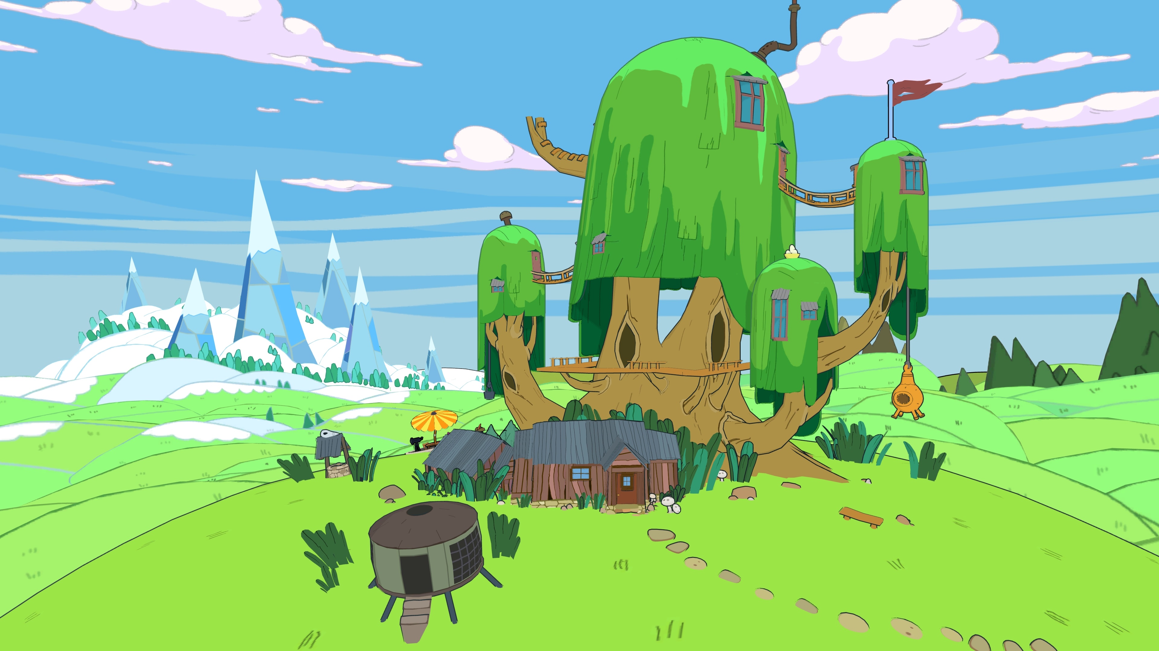 Tree Fort, Adventure Time Wallpaper, 3840x2160 4K Desktop