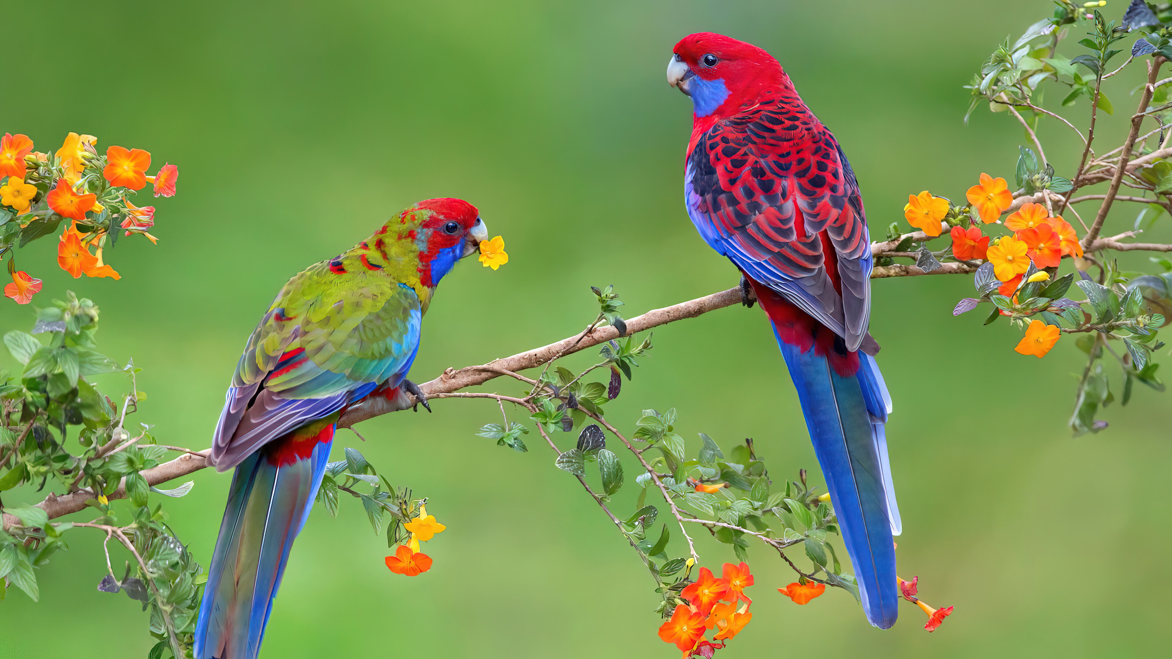 Parrot desktop wallpaper, 4K image, Stunning bird, Vibrant colors, 3840x2160 4K Desktop