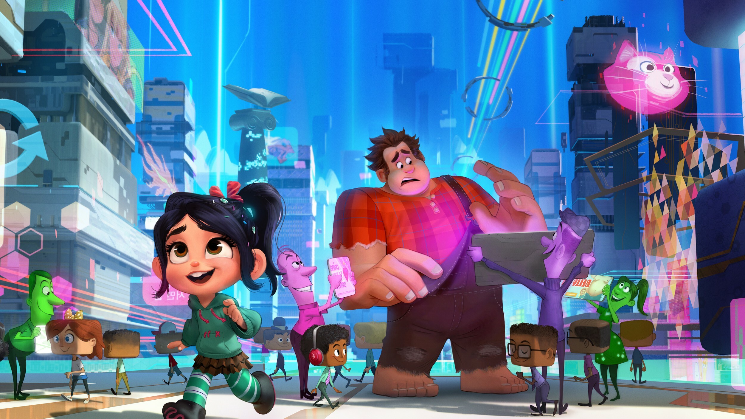 Ralph breaks the internet, Wreck-It Ralph 2 wallpapers, Desktop mobile tablet, Classic animated adventure, 2500x1410 HD Desktop