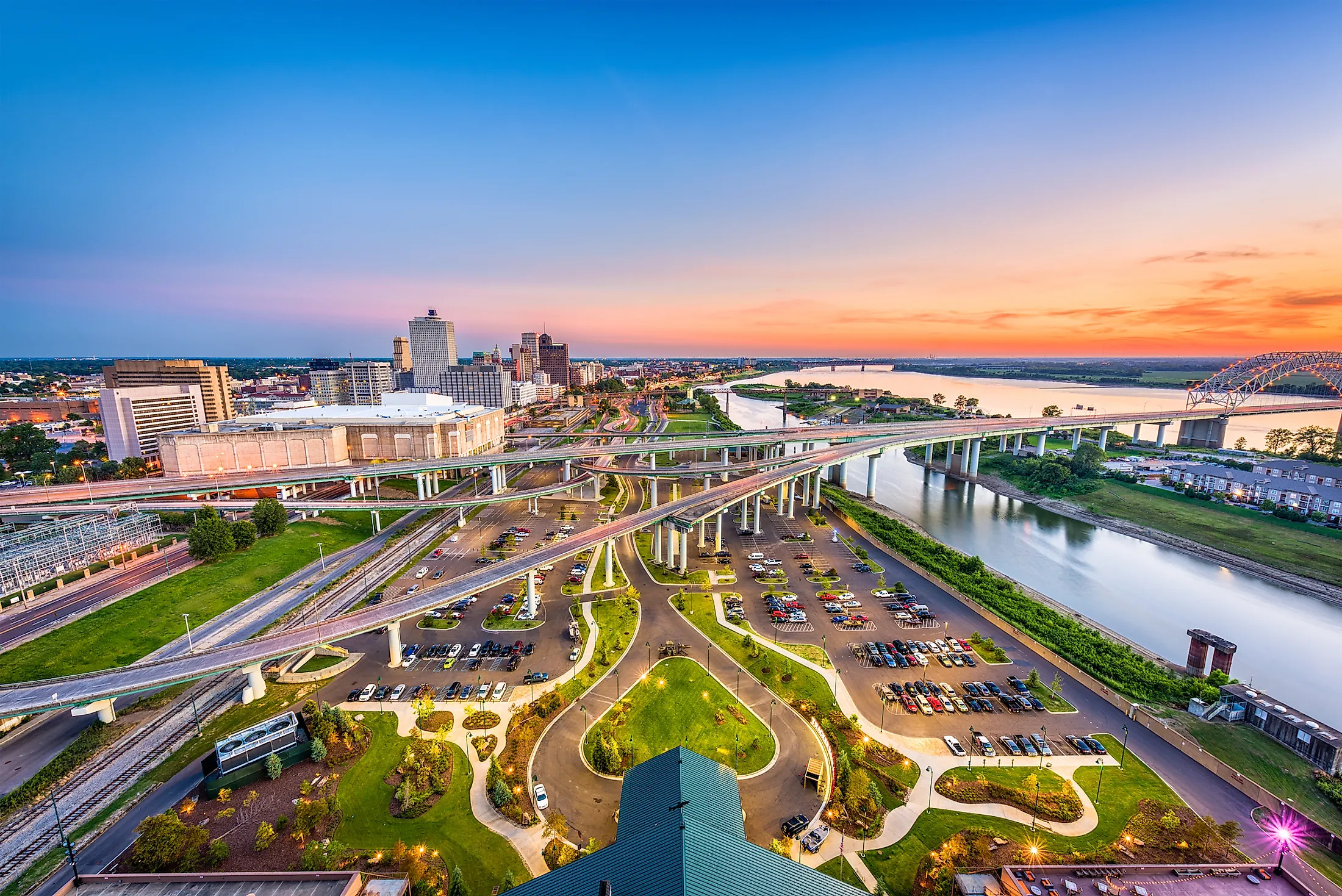 Aerial view, Memphis (Tennessee) Wallpaper, 2200x1470 HD Desktop