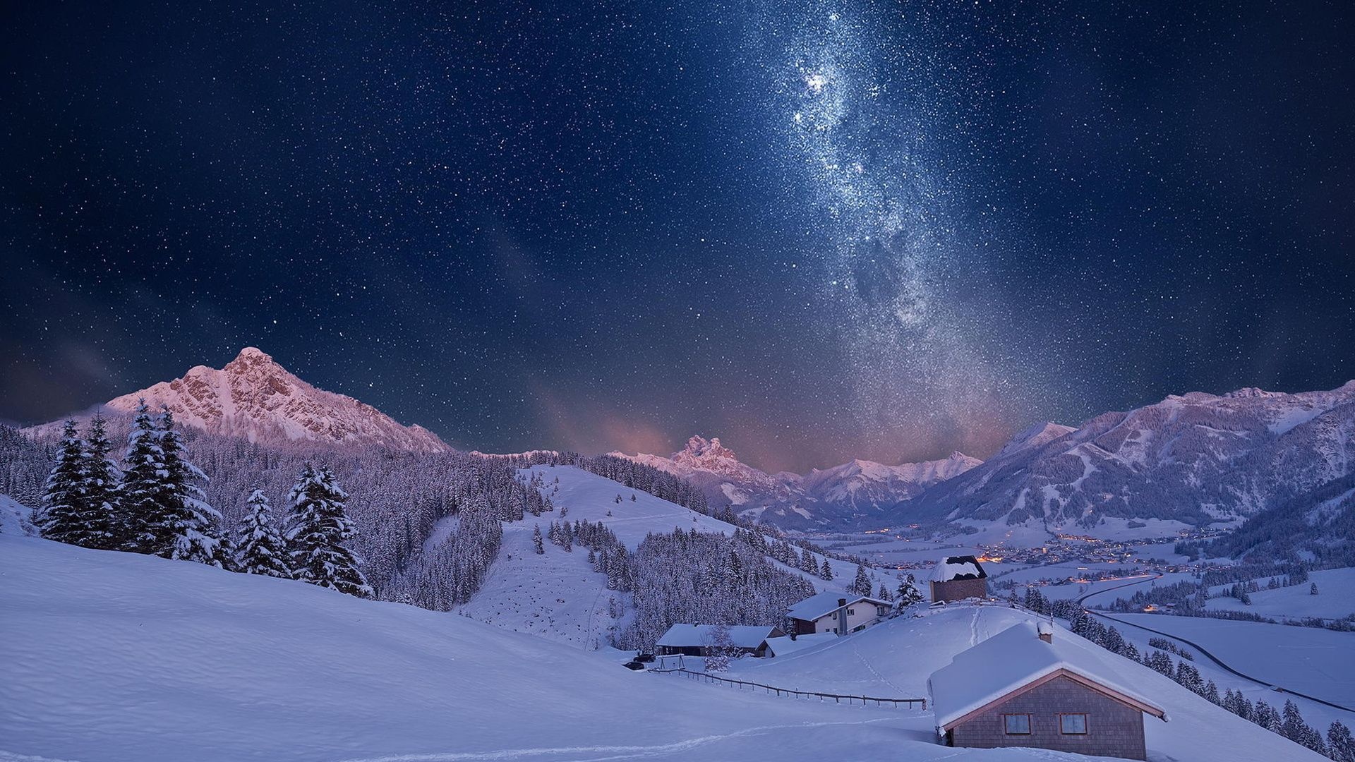 Tyrol, Mountain Night Wallpaper, 1920x1080 Full HD Desktop