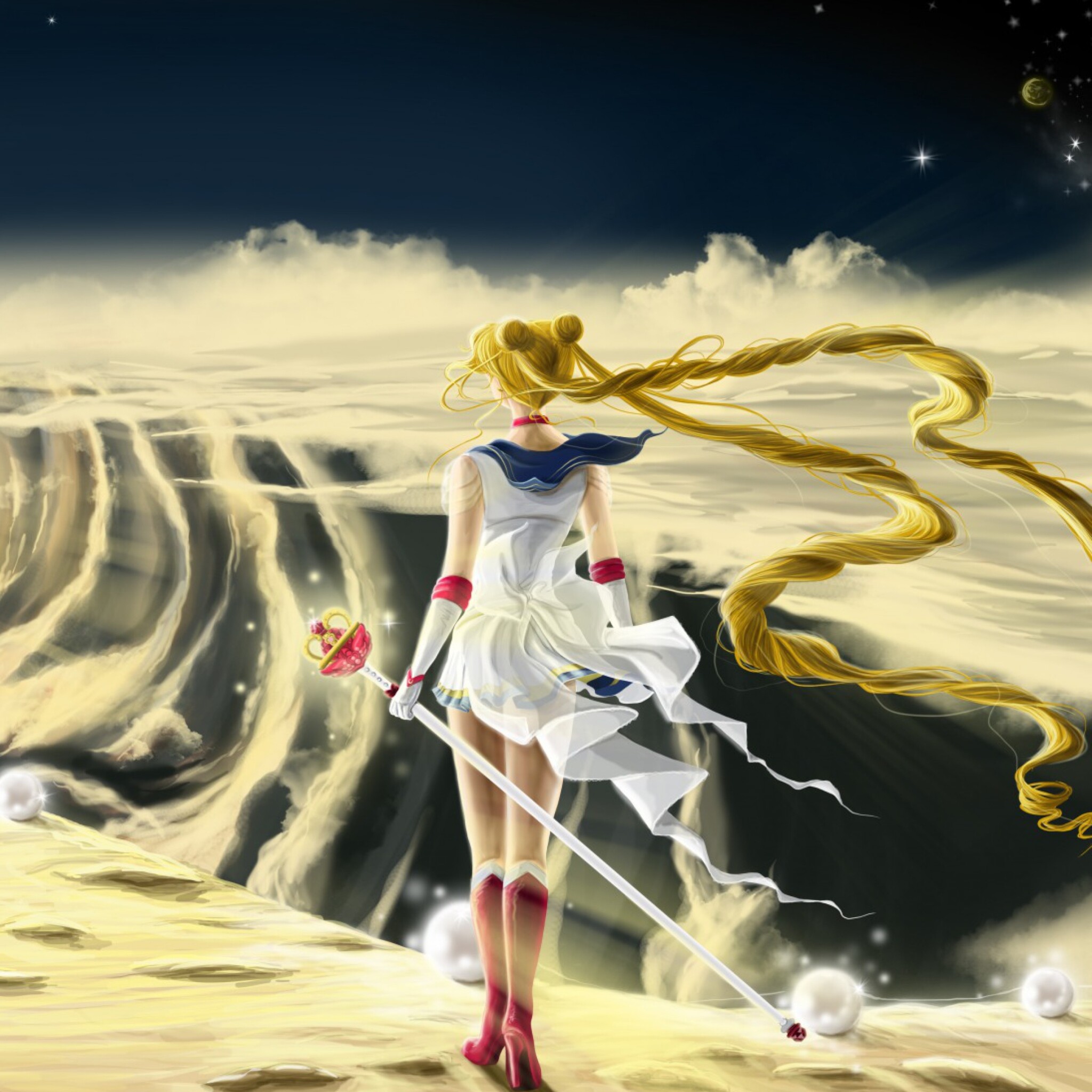 Sailor Moon, iPad wallpaper, Serenity and Endymion, Eternal love, 2050x2050 HD Phone